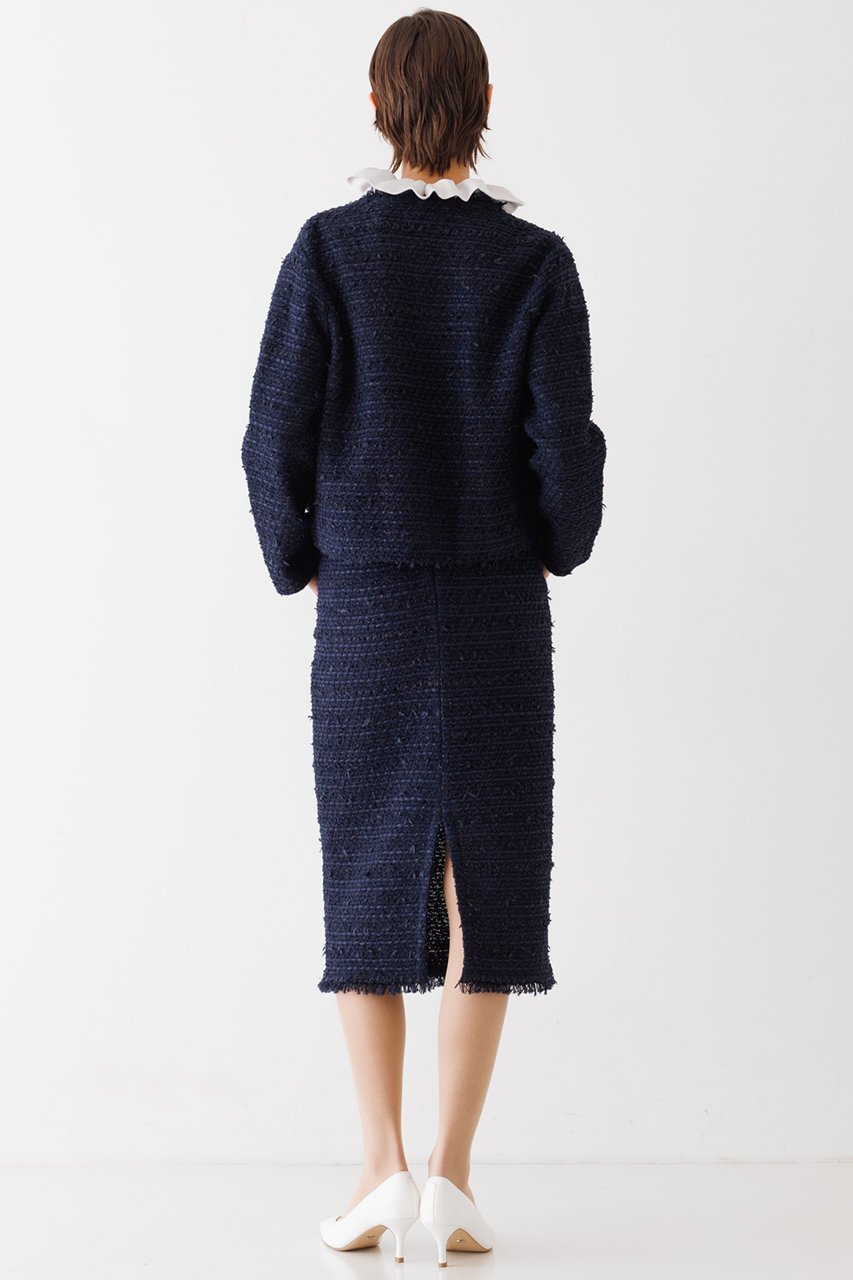 【デザイン ワークス/DESIGN WORKS】の【COOHEM】ツイードニットスカート 人気、トレンドファッション・服の通販 founy(ファニー) 　ファッション　Fashion　レディースファッション　Fashion for Women　スカート　Skirts　ロングスカート　Long Skirts / Maxi & Midi Skirts　おすすめ　Recommended / Our Picks　ジャケット　Jacket, Outerwear　ツイード　Twill, Twill Weave　ベーシック　Basic, Essential　ポケット　Pocket, Pocket Detail　ミドル　Middle Length, Mid Height　ロング　Long, Long-Length　エレガント 上品　Elegant　other-5|ID: prp329100004605858 ipo3291000000034958282