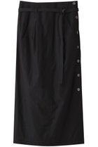 【デザイン ワークス/DESIGN WORKS】のサイドボタンロングスカート ブラック|ID: prp329100004605859 ipo3291000000035550911
