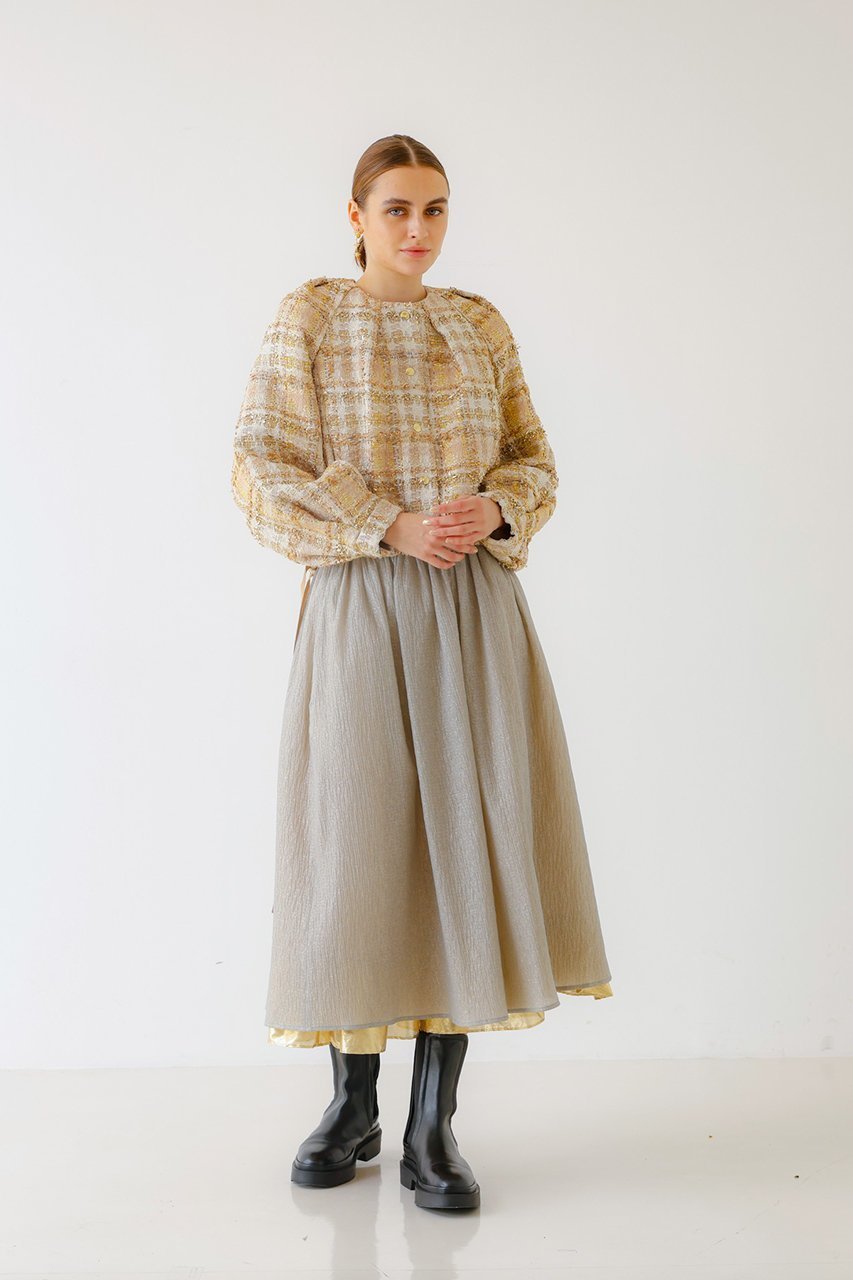 【デザイン ワークス/DESIGN WORKS】のBEAUVET シャイニージャカードギャザースカート 人気、トレンドファッション・服の通販 founy(ファニー) 　ファッション　Fashion　レディースファッション　Fashion for Women　スカート　Skirts　ロングスカート　Long Skirts / Maxi & Midi Skirts　ギャザー　Gathered, Ruffled　シャイニー　Shiny, Glossy Finish　ジャカード／ジャガード　Jacquard, Woven Pattern　ロング　Long, Long-Length　other-6|ID: prp329100004605870 ipo3291000000032822796