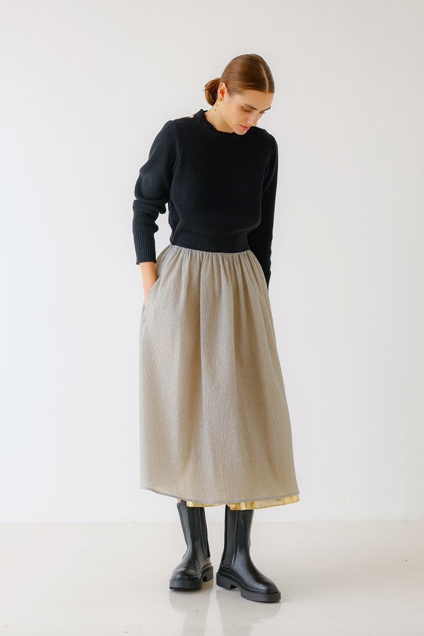 【デザイン ワークス/DESIGN WORKS】のBEAUVET シャイニージャカードギャザースカート 人気、トレンドファッション・服の通販 founy(ファニー) 　ファッション　Fashion　レディースファッション　Fashion for Women　スカート　Skirts　ロングスカート　Long Skirts / Maxi & Midi Skirts　ギャザー　Gathered, Ruffled　シャイニー　Shiny, Glossy Finish　ジャカード／ジャガード　Jacquard, Woven Pattern　ロング　Long, Long-Length　other-7|ID: prp329100004605870 ipo3291000000032822797