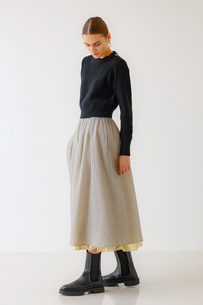 【デザイン ワークス/DESIGN WORKS】のBEAUVET シャイニージャカードギャザースカート 人気、トレンドファッション・服の通販 founy(ファニー) 　ファッション　Fashion　レディースファッション　Fashion for Women　スカート　Skirts　ロングスカート　Long Skirts / Maxi & Midi Skirts　ギャザー　Gathered, Ruffled　シャイニー　Shiny, Glossy Finish　ジャカード／ジャガード　Jacquard, Woven Pattern　ロング　Long, Long-Length　other-8|ID: prp329100004605870 ipo3291000000032822798