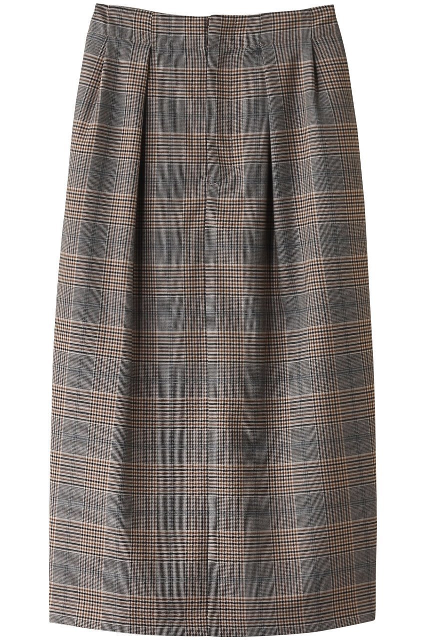 【エリオポール/heliopole】のチェックコクーンスカート インテリア・キッズ・メンズ・レディースファッション・服の通販 founy(ファニー) 　ファッション　Fashion　レディースファッション　Fashion for Women　スカート　Skirts　ロングスカート　Long Skirts / Maxi & Midi Skirts　チェック　Check, Plaid, Tartan　ロング　Long, Long-Length　エレガント 上品　Elegant　036/ブラウンチェック|ID: prp329100004605874 ipo3291000000035057153