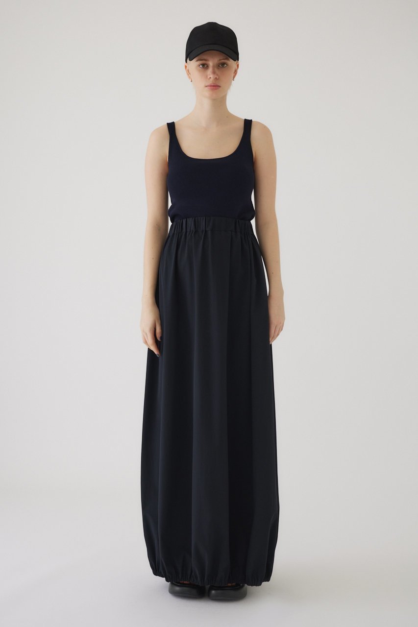 【リムアーク/RIM.ARK】のNylon maxi SK/スカート インテリア・キッズ・メンズ・レディースファッション・服の通販 founy(ファニー) 　ファッション　Fashion　レディースファッション　Fashion for Women　スカート　Skirts　ロングスカート　Long Skirts / Maxi & Midi Skirts　シンプル　Simple, Minimal　バルーン　Balloon, Balloon Silhouette　マキシ　Maxi, Full Length　リラックス　Relax, Relaxed Fit　ロング　Long, Long-Length　ダークネイビー|ID: prp329100004605878 ipo3291000000032823268
