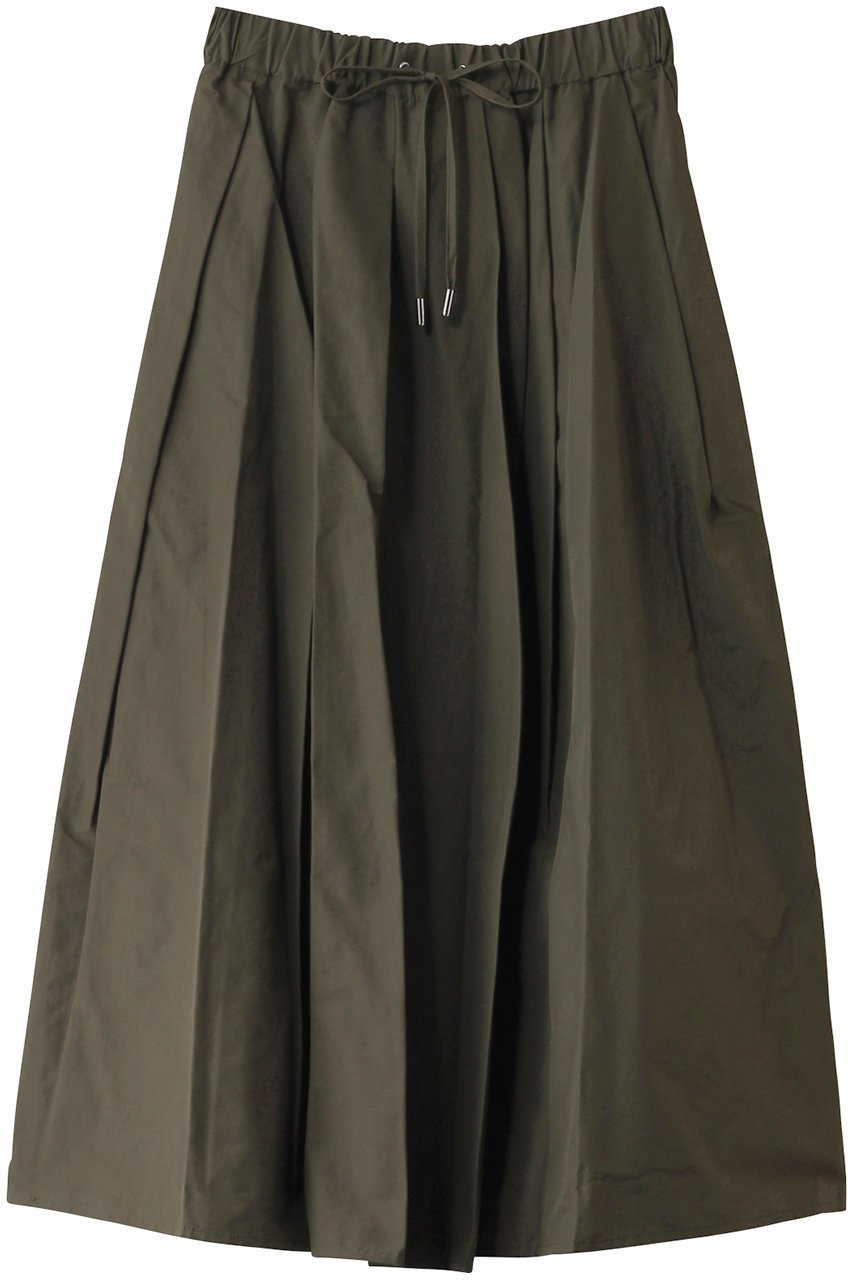 【ミディウミソリッド/MIDIUMISOLID】のnylon volume SK.R スカート インテリア・キッズ・メンズ・レディースファッション・服の通販 founy(ファニー) 　ファッション　Fashion　レディースファッション　Fashion for Women　スカート　Skirts　ロングスカート　Long Skirts / Maxi & Midi Skirts　なめらか　Smooth, Silky Texture　カットソー　Cut and Sewn Top　フロント　Front, Front Design　リボン　Ribbon, Bow　ロング　Long, Long-Length　khaki|ID: prp329100004605879 ipo3291000000032823297