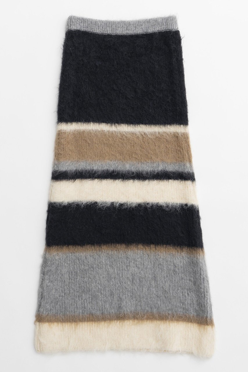 【メゾンスペシャル/MAISON SPECIAL】のMulti Border Tight Skirt/マルチボーダータイトスカート インテリア・キッズ・メンズ・レディースファッション・服の通販 founy(ファニー) 　ファッション　Fashion　レディースファッション　Fashion for Women　スカート　Skirts　ロングスカート　Long Skirts / Maxi & Midi Skirts　コンパクト　Compact, Small Size　セットアップ　Set-Up, Coordinated Outfit　ボーダー　Border, Stripe　ランダム　Random, Irregular　ロング　Long, Long-Length　BLK(ブラック)|ID: prp329100004605880 ipo3291000000034910261