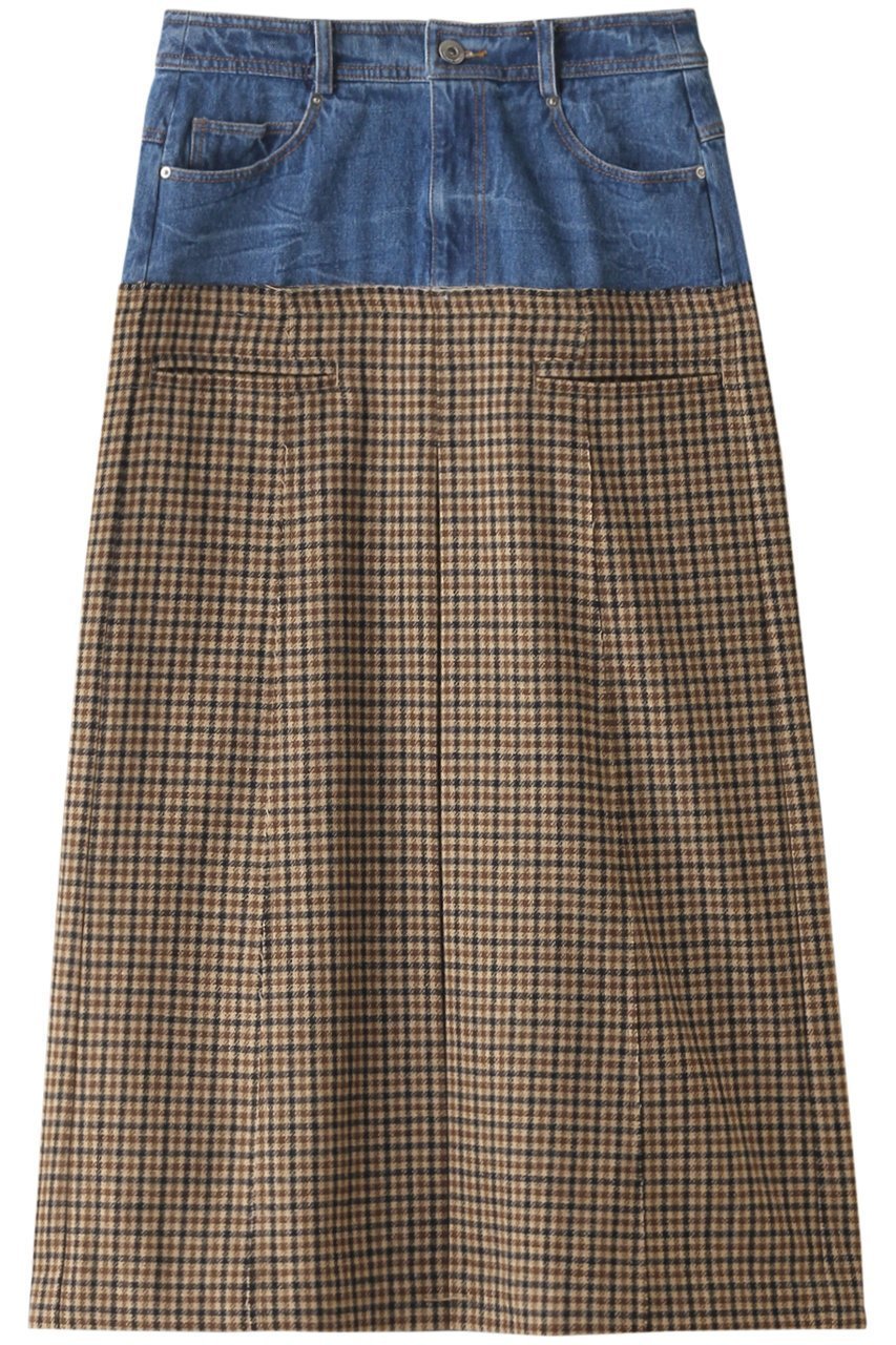 【メゾンスペシャル/MAISON SPECIAL】のTweed Layered Box Pleated Skirt/ツイードレイヤードボックスプリーツスカート インテリア・キッズ・メンズ・レディースファッション・服の通販 founy(ファニー) 　ファッション　Fashion　レディースファッション　Fashion for Women　スカート　Skirts　プリーツスカート / 上品フェミニンスタイル　Pleated Skirts　ロングスカート　Long Skirts / Maxi & Midi Skirts　コンビ　Combo, Combination Style　軽量　Lightweight, Ultra Light　サンダル　Sandals, Summer Shoes　ジャケット　Jacket, Outerwear　セットアップ　Set-Up, Coordinated Outfit　チェック　Check, Plaid, Tartan　デニム　Denim, Jeans Material　フェイクレザー　Faux Leather, PU Leather　モノトーン　Monotone, Black and White　ロング　Long, Long-Length　おすすめ　Recommended / Our Picks　BGE(ベージュ)|ID: prp329100004605881 ipo3291000000035056523