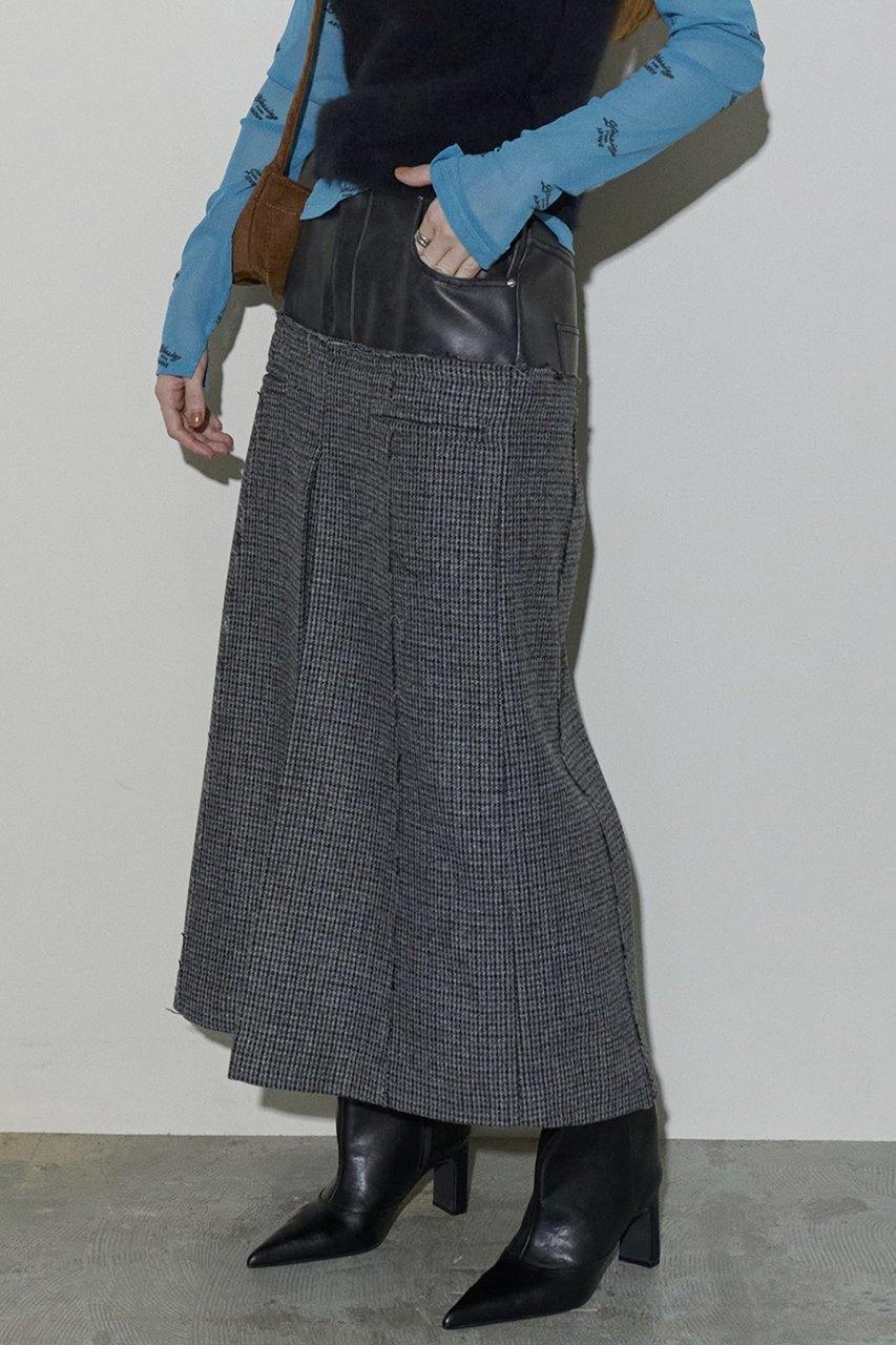 【メゾンスペシャル/MAISON SPECIAL】のTweed Layered Box Pleated Skirt/ツイードレイヤードボックスプリーツスカート 人気、トレンドファッション・服の通販 founy(ファニー) 　ファッション　Fashion　レディースファッション　Fashion for Women　スカート　Skirts　プリーツスカート / 上品フェミニンスタイル　Pleated Skirts　ロングスカート　Long Skirts / Maxi & Midi Skirts　コンビ　Combo, Combination Style　軽量　Lightweight, Ultra Light　サンダル　Sandals, Summer Shoes　ジャケット　Jacket, Outerwear　セットアップ　Set-Up, Coordinated Outfit　チェック　Check, Plaid, Tartan　デニム　Denim, Jeans Material　フェイクレザー　Faux Leather, PU Leather　モノトーン　Monotone, Black and White　ロング　Long, Long-Length　おすすめ　Recommended / Our Picks　other-8|ID: prp329100004605881 ipo3291000000035399670