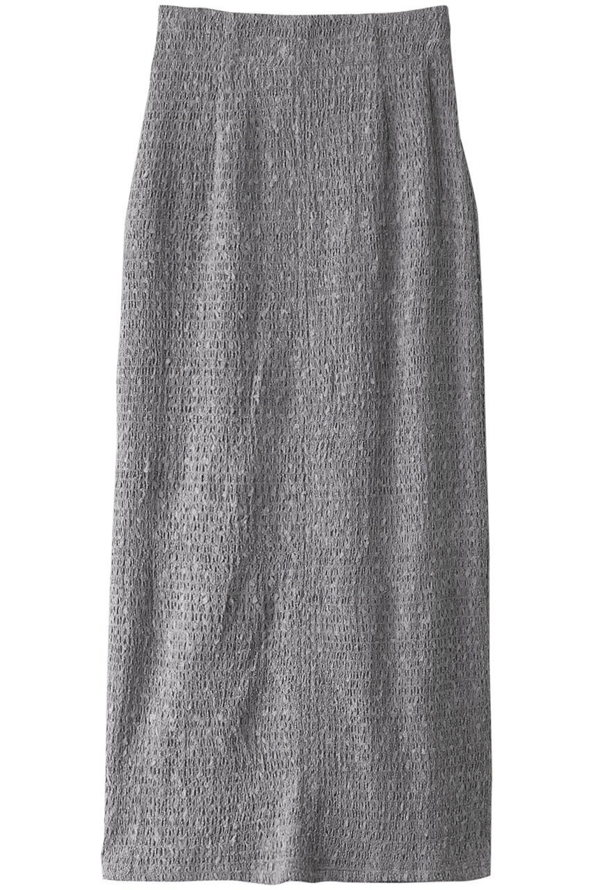 【マノフ/MANOF】のSHIRRING LACE NARROW SKIRT スカート インテリア・キッズ・メンズ・レディースファッション・服の通販 founy(ファニー) 　ファッション　Fashion　レディースファッション　Fashion for Women　スカート　Skirts　ロングスカート　Long Skirts / Maxi & Midi Skirts　シャーリング　Shirring, Ruched　シンプル　Simple, Minimal　ストレート　Straight, Straight Cut　レース　Lace, Lace Fabric　ロング　Long, Long-Length　GRAY|ID: prp329100004605888 ipo3291000000032823867