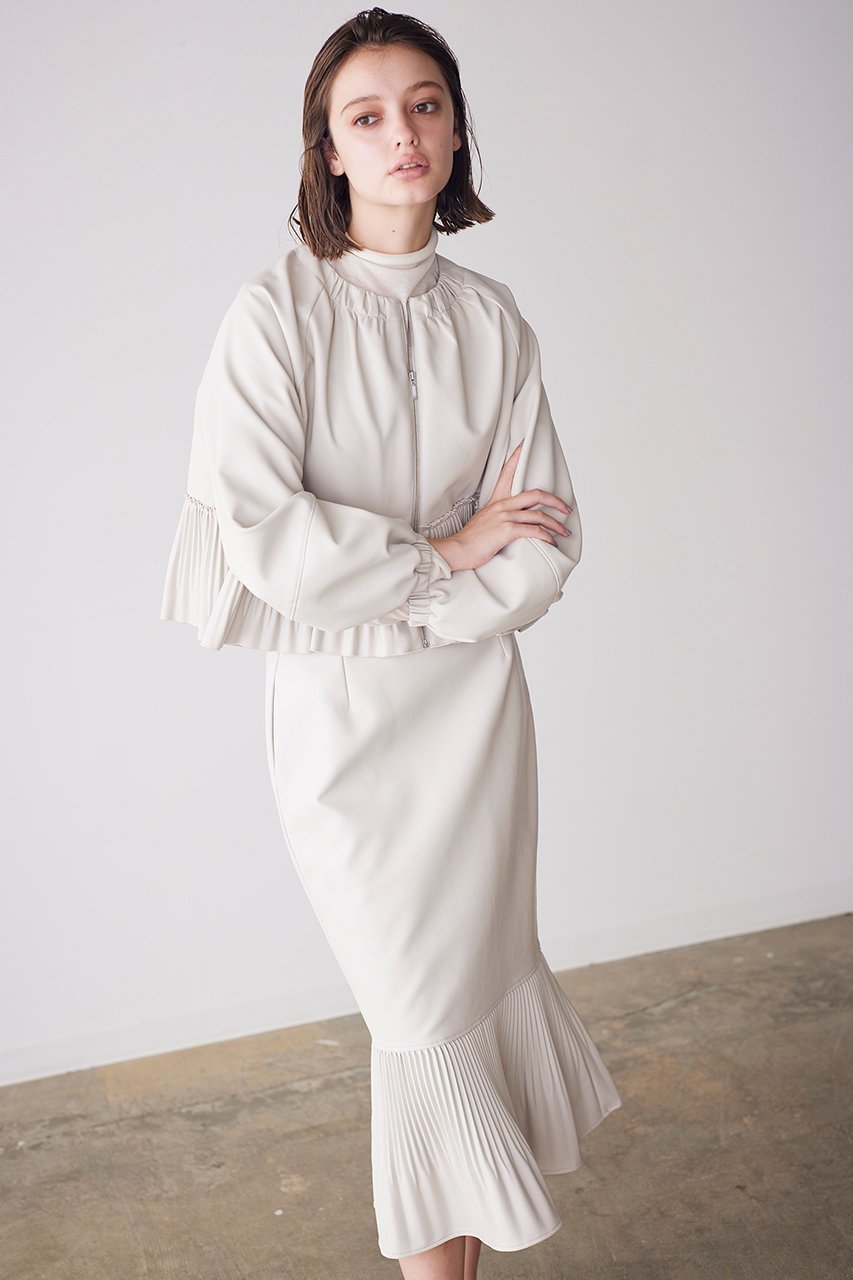 【マリリンムーン/MARILYN MOON】のプリーツフェイクレザースカート 人気、トレンドファッション・服の通販 founy(ファニー) 　ファッション　Fashion　レディースファッション　Fashion for Women　スカート　Skirts　ロングスカート　Long Skirts / Maxi & Midi Skirts　フェイクレザー　Faux Leather, PU Leather　プリーツ　Pleats, Pleated　マーメイド　Mermaid, Fishtail Silhouette　ロング　Long, Long-Length　other-6|ID: prp329100004605889 ipo3291000000032823993