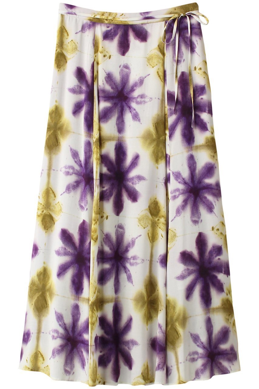 【ハウス オブ ロータス/HOUSE OF LOTUS】のタイダイプリントスカート 人気、トレンドファッション・服の通販 founy(ファニー) 　ファッション　Fashion　レディースファッション　Fashion for Women　スカート　Skirts　なめらか　Smooth, Silky Texture　イエロー　Yellow　オリエンタル　Oriental Pattern　パープル　Purple, Violet　フロント　Front, Front Design　プリント　Print, Printed Pattern　マーメイド　Mermaid, Fishtail Silhouette　ラップ　Wrap, Wrap Design　今季　This Season, Current Season　夏　Summer　春　Spring　S/S・春夏　SS, Spring/Summer, Warm Season　 other-1|ID: prp329100004605892 ipo3291000000034952224