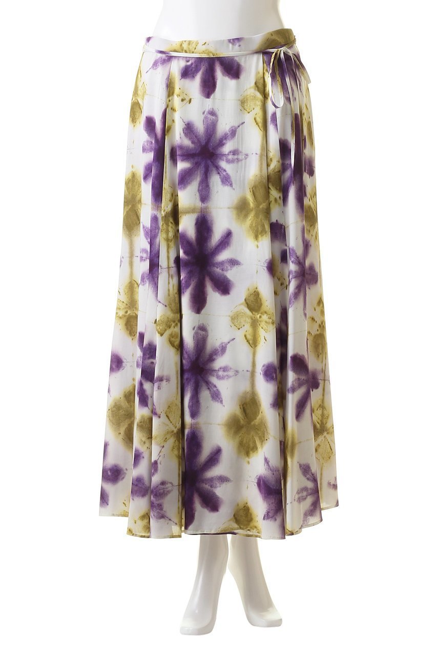【ハウス オブ ロータス/HOUSE OF LOTUS】のタイダイプリントスカート 人気、トレンドファッション・服の通販 founy(ファニー) 　ファッション　Fashion　レディースファッション　Fashion for Women　スカート　Skirts　なめらか　Smooth, Silky Texture　イエロー　Yellow　オリエンタル　Oriental Pattern　パープル　Purple, Violet　フロント　Front, Front Design　プリント　Print, Printed Pattern　マーメイド　Mermaid, Fishtail Silhouette　ラップ　Wrap, Wrap Design　今季　This Season, Current Season　夏　Summer　春　Spring　S/S・春夏　SS, Spring/Summer, Warm Season　other-2|ID: prp329100004605892 ipo3291000000034952228