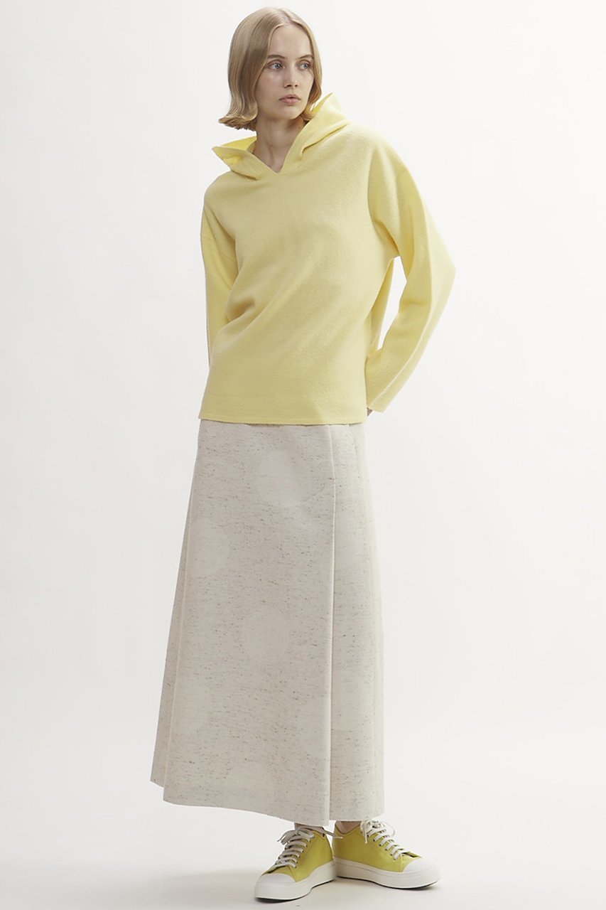 【プレインピープル/PLAIN PEOPLE】のドット柄ジャズネップジャガードAラインスカート 人気、トレンドファッション・服の通販 founy(ファニー) 　ファッション　Fashion　レディースファッション　Fashion for Women　スカート　Skirts　Aライン・フレアスカート　A-Line & Flared Skirts　ロングスカート　Long Skirts / Maxi & Midi Skirts　おすすめ　Recommended / Our Picks　アシンメトリー　Asymmetrical Style　ジャカード／ジャガード　Jacquard, Woven Pattern　スリット　Slit, Slit Detail　ドット　Polka Dot, Dot Pattern　ネップ　Nepp, Slub Yarn　ロング　Long, Long-Length　 other-1|ID: prp329100004605894 ipo3291000000035042660