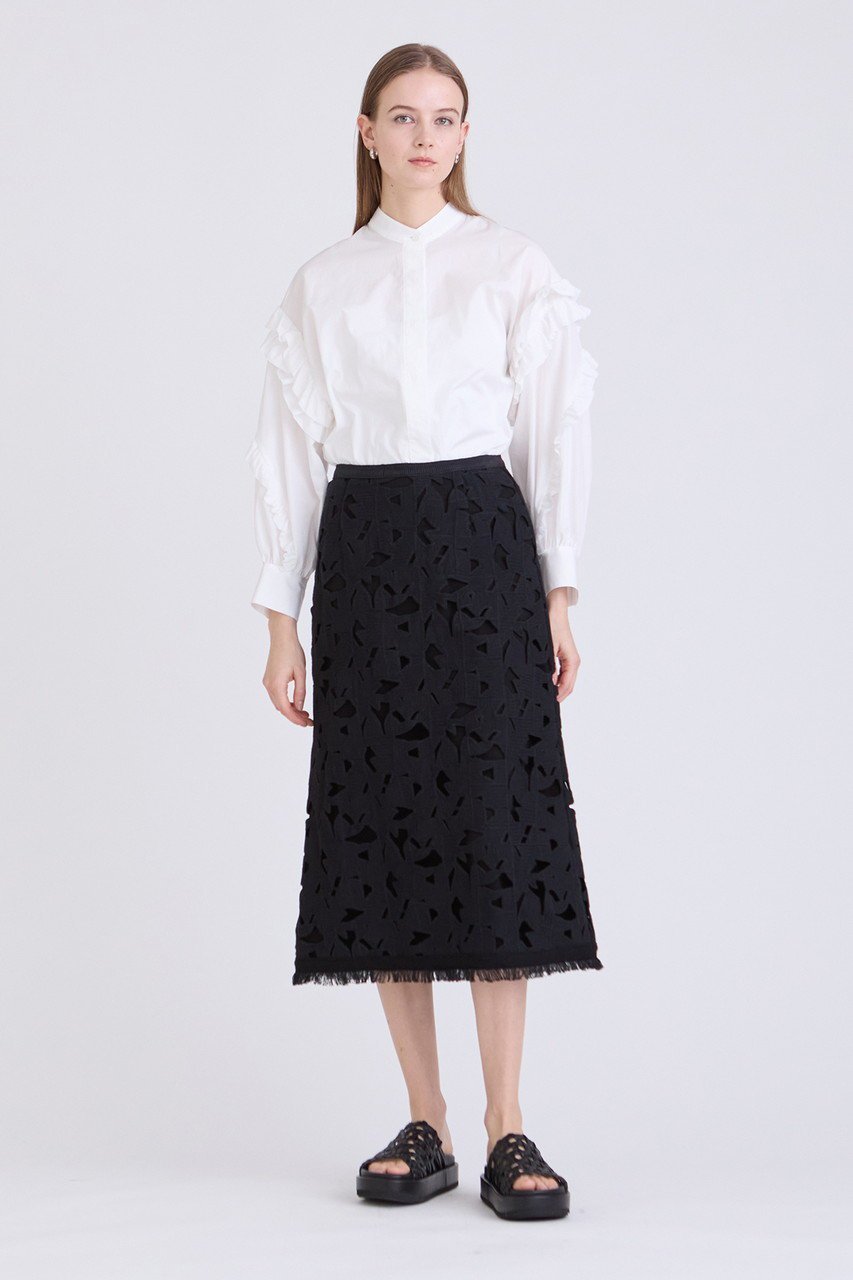 【ハウス オブ ロータス/HOUSE OF LOTUS】のエンブロイダリーフリンジヘムスカート 人気、トレンドファッション・服の通販 founy(ファニー) 　ファッション　Fashion　レディースファッション　Fashion for Women　スカート　Skirts　ジョーゼット　Georgette, Semi-Sheer Fabric　フリンジ　Fringe, Tassel　モチーフ　Motif, Design Theme　レース　Lace, Lace Fabric　夏　Summer　春　Spring　S/S・春夏　SS, Spring/Summer, Warm Season　other-7|ID: prp329100004605900 ipo3291000000032825421