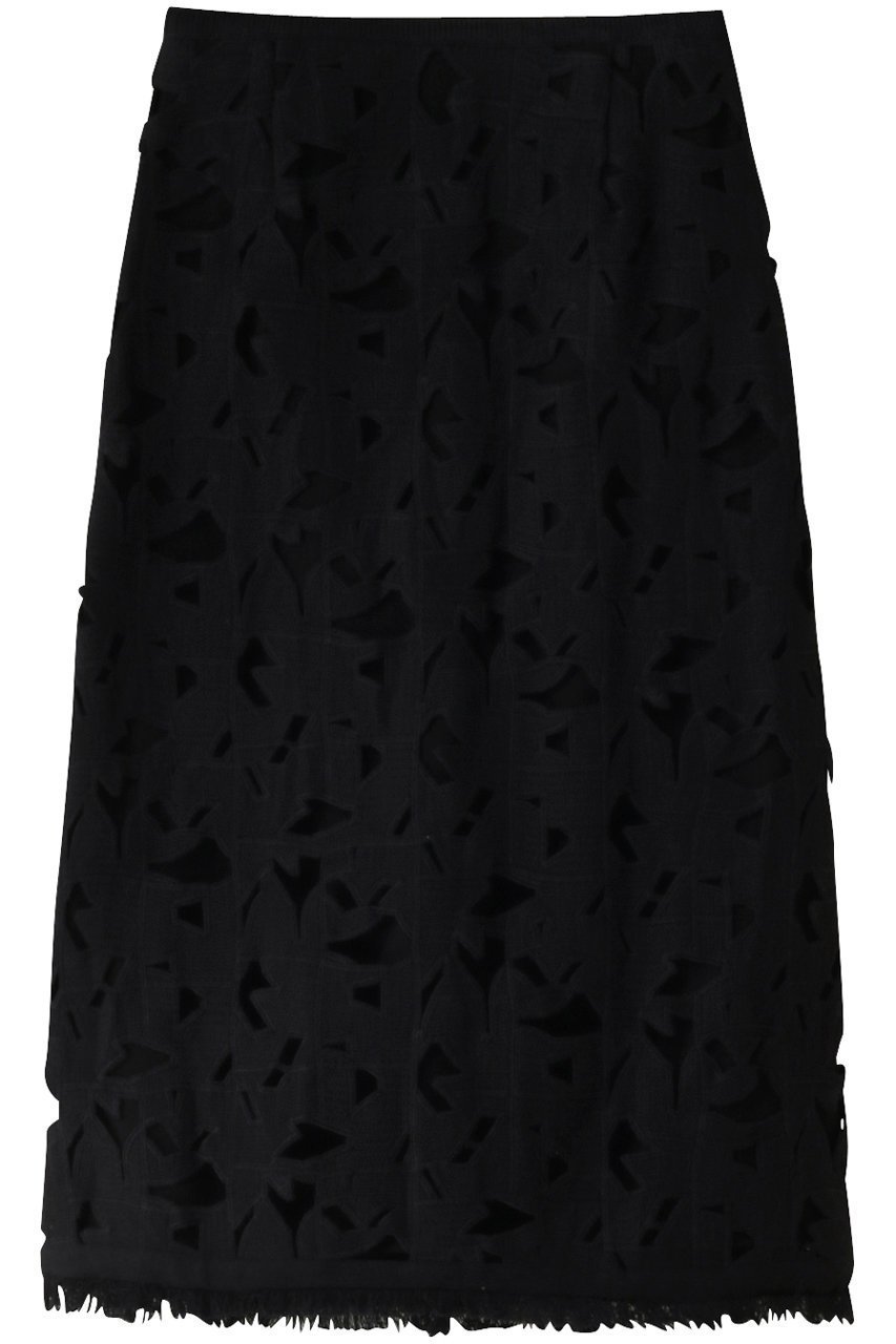 【ハウス オブ ロータス/HOUSE OF LOTUS】のエンブロイダリーフリンジヘムスカート インテリア・キッズ・メンズ・レディースファッション・服の通販 founy(ファニー) 　ファッション　Fashion　レディースファッション　Fashion for Women　スカート　Skirts　ジョーゼット　Georgette, Semi-Sheer Fabric　フリンジ　Fringe, Tassel　モチーフ　Motif, Design Theme　レース　Lace, Lace Fabric　夏　Summer　春　Spring　S/S・春夏　SS, Spring/Summer, Warm Season　ブラック|ID: prp329100004605900 ipo3291000000034952305