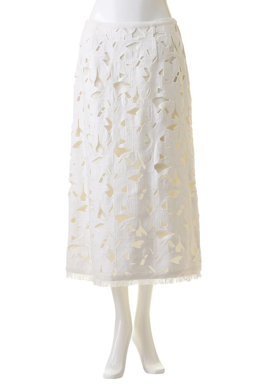 【ハウス オブ ロータス/HOUSE OF LOTUS】のエンブロイダリーフリンジヘムスカート 人気、トレンドファッション・服の通販 founy(ファニー) 　ファッション　Fashion　レディースファッション　Fashion for Women　スカート　Skirts　ジョーゼット　Georgette, Semi-Sheer Fabric　フリンジ　Fringe, Tassel　モチーフ　Motif, Design Theme　レース　Lace, Lace Fabric　夏　Summer　春　Spring　S/S・春夏　SS, Spring/Summer, Warm Season　other-2|ID: prp329100004605900 ipo3291000000034952306