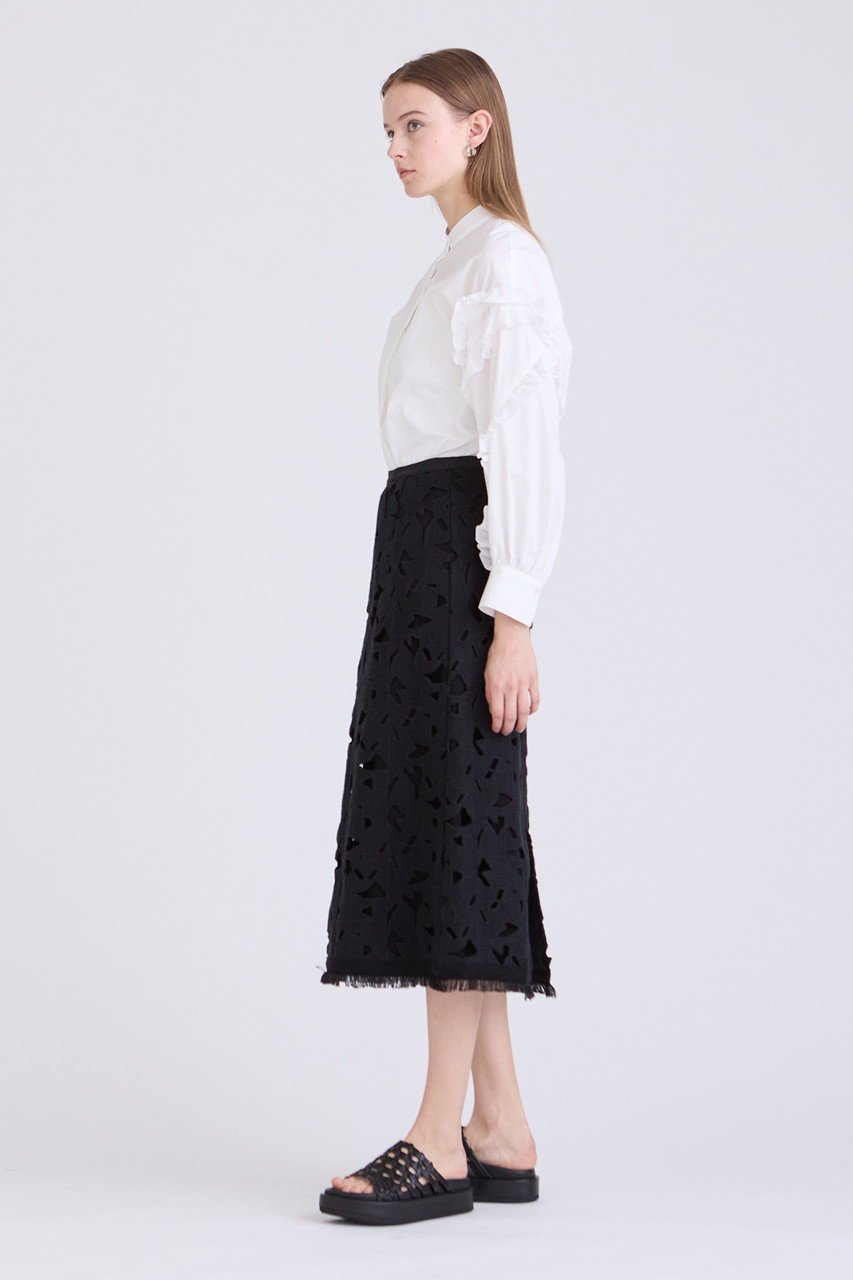 【ハウス オブ ロータス/HOUSE OF LOTUS】のエンブロイダリーフリンジヘムスカート 人気、トレンドファッション・服の通販 founy(ファニー) 　ファッション　Fashion　レディースファッション　Fashion for Women　スカート　Skirts　ジョーゼット　Georgette, Semi-Sheer Fabric　フリンジ　Fringe, Tassel　モチーフ　Motif, Design Theme　レース　Lace, Lace Fabric　夏　Summer　春　Spring　S/S・春夏　SS, Spring/Summer, Warm Season　other-8|ID: prp329100004605900 ipo3291000000034952316