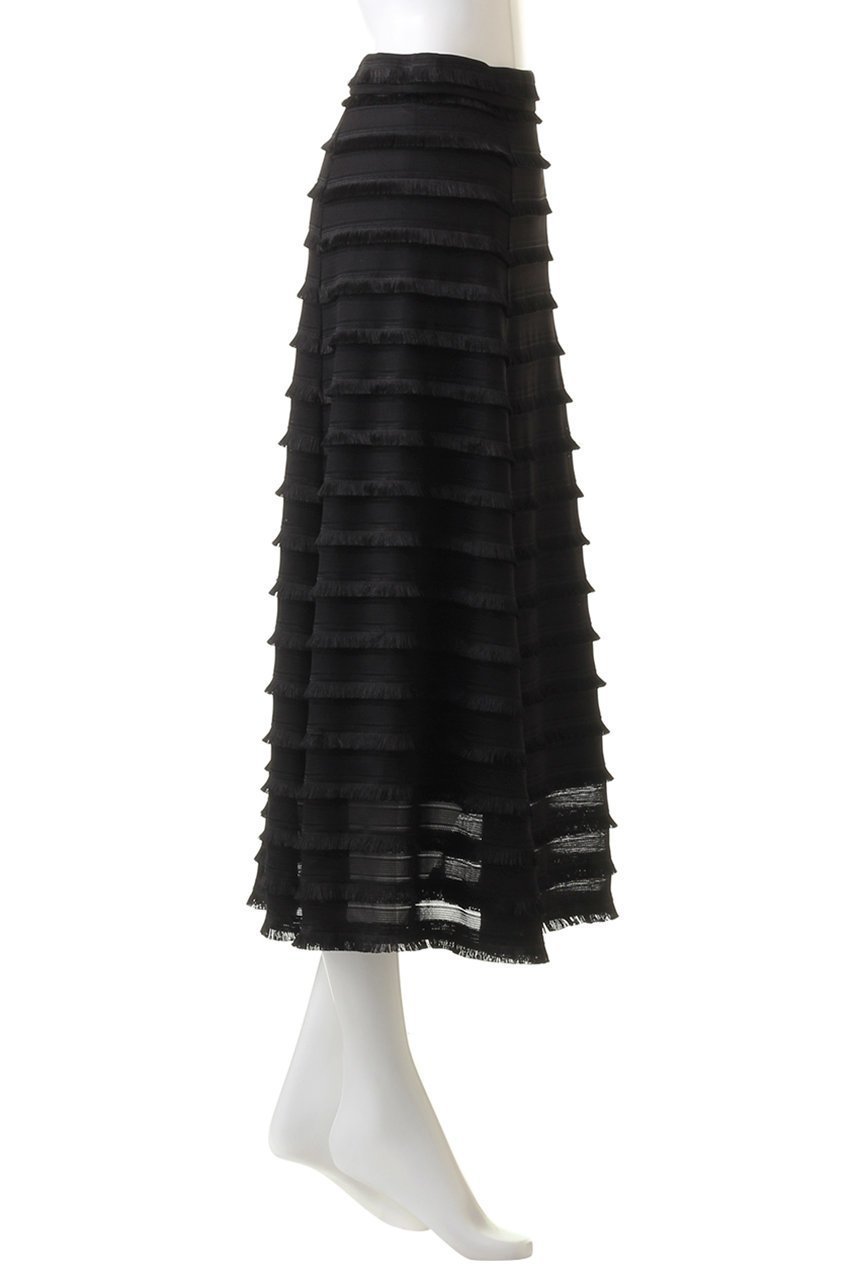【エリオポール/heliopole】のフリンジフレアスカート 人気、トレンドファッション・服の通販 founy(ファニー) 　ファッション　Fashion　レディースファッション　Fashion for Women　スカート　Skirts　Aライン・フレアスカート　A-Line & Flared Skirts　ロングスカート　Long Skirts / Maxi & Midi Skirts　シアー　Sheer, See-Through　パーティ　Party, Party Style　フリンジ　Fringe, Tassel　フレア　Flare, Flared　ボーダー　Border, Stripe　レース　Lace, Lace Fabric　ロング　Long, Long-Length　other-3|ID: prp329100004605904 ipo3291000000032825815