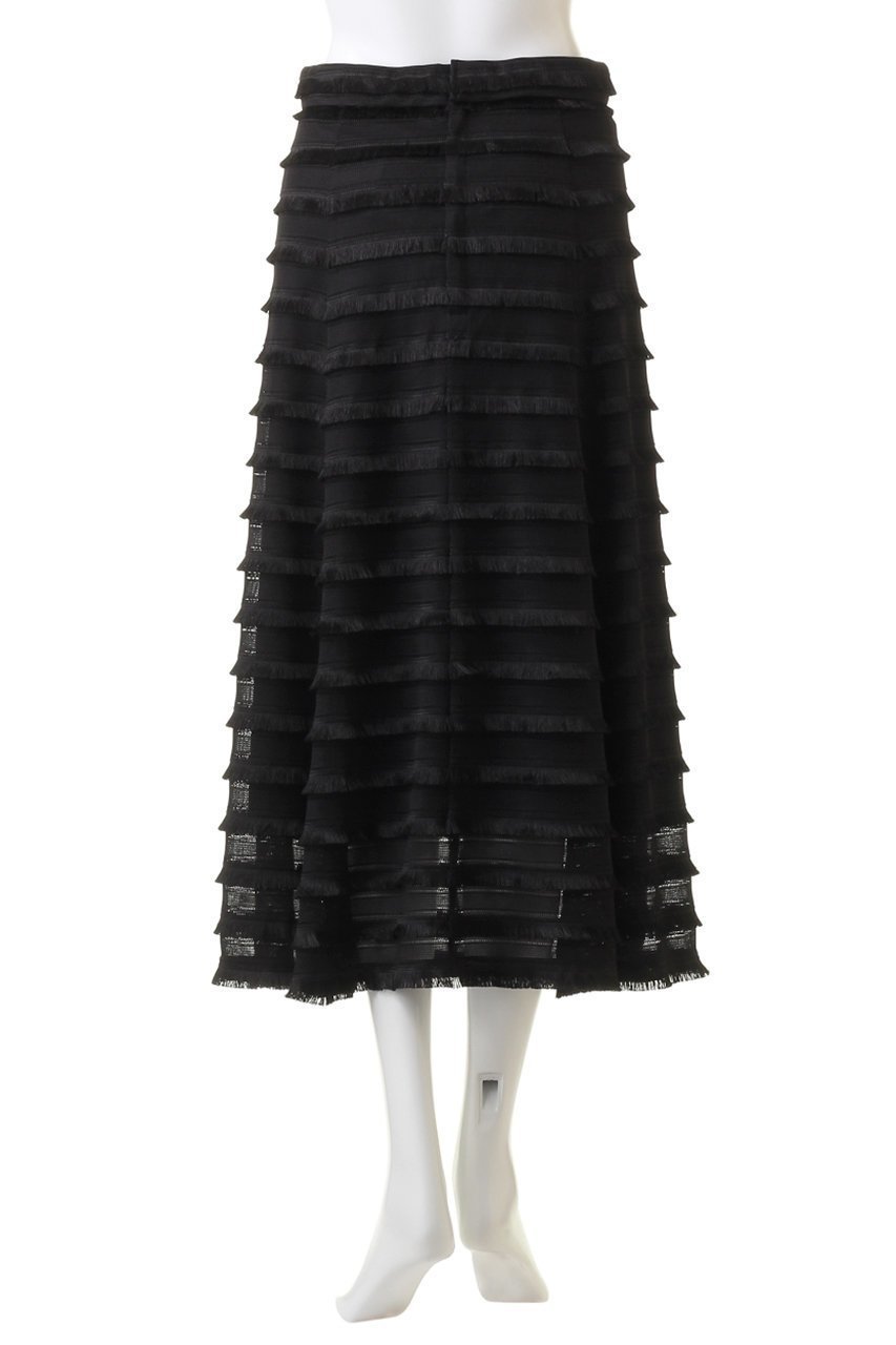 【エリオポール/heliopole】のフリンジフレアスカート 人気、トレンドファッション・服の通販 founy(ファニー) 　ファッション　Fashion　レディースファッション　Fashion for Women　スカート　Skirts　Aライン・フレアスカート　A-Line & Flared Skirts　ロングスカート　Long Skirts / Maxi & Midi Skirts　シアー　Sheer, See-Through　パーティ　Party, Party Style　フリンジ　Fringe, Tassel　フレア　Flare, Flared　ボーダー　Border, Stripe　レース　Lace, Lace Fabric　ロング　Long, Long-Length　other-4|ID: prp329100004605904 ipo3291000000032825816