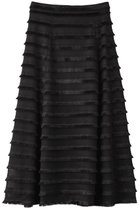 【エリオポール/heliopole】のフリンジフレアスカート ブラック|ID: prp329100004605904 ipo3291000000035057054