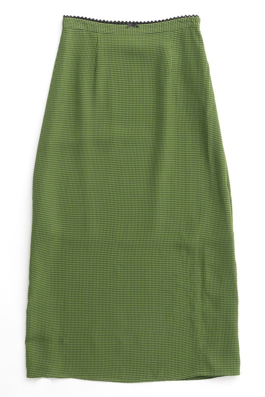 【メゾンスペシャル/MAISON SPECIAL】のGingham Checkered Maxi Skirt/ギンガムチェックスカート インテリア・キッズ・メンズ・レディースファッション・服の通販 founy(ファニー) 　ファッション　Fashion　レディースファッション　Fashion for Women　スカート　Skirts　ロングスカート　Long Skirts / Maxi & Midi Skirts　ギンガム　Gingham, Gingham Fabric　チェック　Check, Plaid, Tartan　ドレープ　Drape, Draping Fabric　ランジェリー　Lingerie, Intimate Wear　ロング　Long, Long-Length　冬　Winter / This Winter　秋　Autumn　GRN(グリーン)|ID: prp329100004605908 ipo3291000000032826002