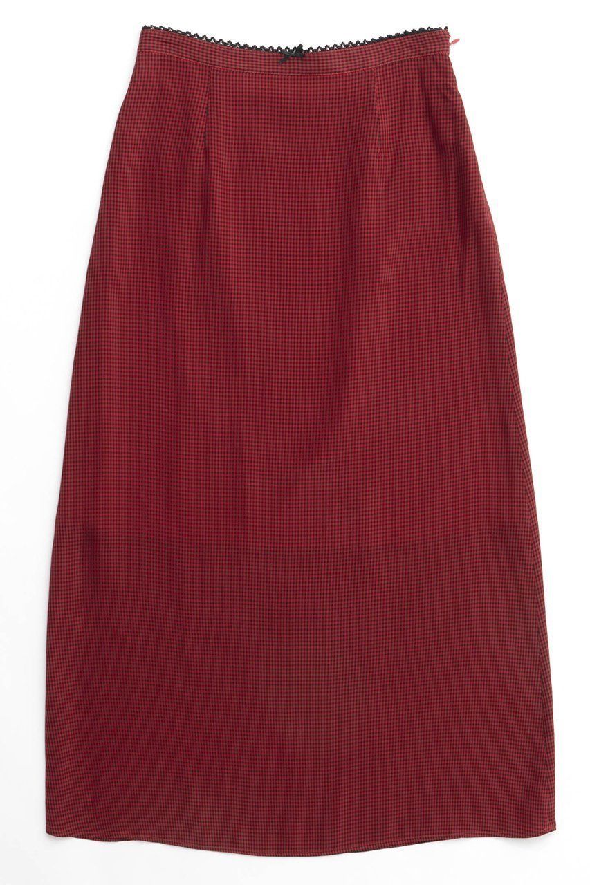 【メゾンスペシャル/MAISON SPECIAL】のGingham Checkered Maxi Skirt/ギンガムチェックスカート インテリア・キッズ・メンズ・レディースファッション・服の通販 founy(ファニー) 　ファッション　Fashion　レディースファッション　Fashion for Women　スカート　Skirts　ロングスカート　Long Skirts / Maxi & Midi Skirts　ギンガム　Gingham, Gingham Fabric　チェック　Check, Plaid, Tartan　ドレープ　Drape, Draping Fabric　ランジェリー　Lingerie, Intimate Wear　ロング　Long, Long-Length　冬　Winter / This Winter　秋　Autumn　RED(レッド)|ID: prp329100004605908 ipo3291000000032826003