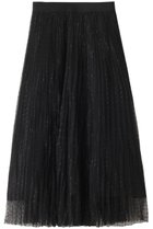 【デザイン ワークス/DESIGN WORKS】のドットチュールプリーツスカート ブラック|ID: prp329100004605932 ipo3291000000032826871