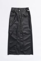【プランク プロジェクト/PRANK PROJECT】のフェイクレザースリットスカート / faux Leather Slit Skirt 人気、トレンドファッション・服の通販 founy(ファニー) ファッション Fashion レディースファッション Fashion for Women スカート Skirts ロングスカート Long Skirts / Maxi & Midi Skirts おすすめ Recommended / Our Picks コンパクト Compact, Small Size フェイクレザー Faux Leather, PU Leather マキシ Maxi, Full Length リアル Real, Realistic ロング Long, Long-Length ヴィンテージ Vintage Style thumbnail BLK(ブラック)|ID: prp329100004605937 ipo3291000000035057296