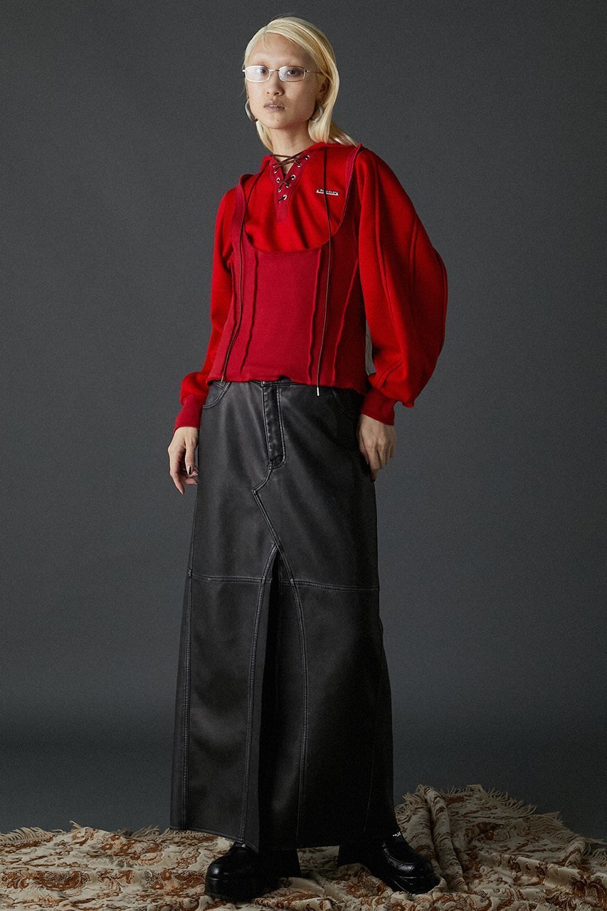 【プランク プロジェクト/PRANK PROJECT】のフェイクレザースリットスカート / faux Leather Slit Skirt 人気、トレンドファッション・服の通販 founy(ファニー) 　ファッション　Fashion　レディースファッション　Fashion for Women　スカート　Skirts　ロングスカート　Long Skirts / Maxi & Midi Skirts　おすすめ　Recommended / Our Picks　コンパクト　Compact, Small Size　フェイクレザー　Faux Leather, PU Leather　マキシ　Maxi, Full Length　リアル　Real, Realistic　ロング　Long, Long-Length　ヴィンテージ　Vintage Style　other-6|ID: prp329100004605937 ipo3291000000035057302