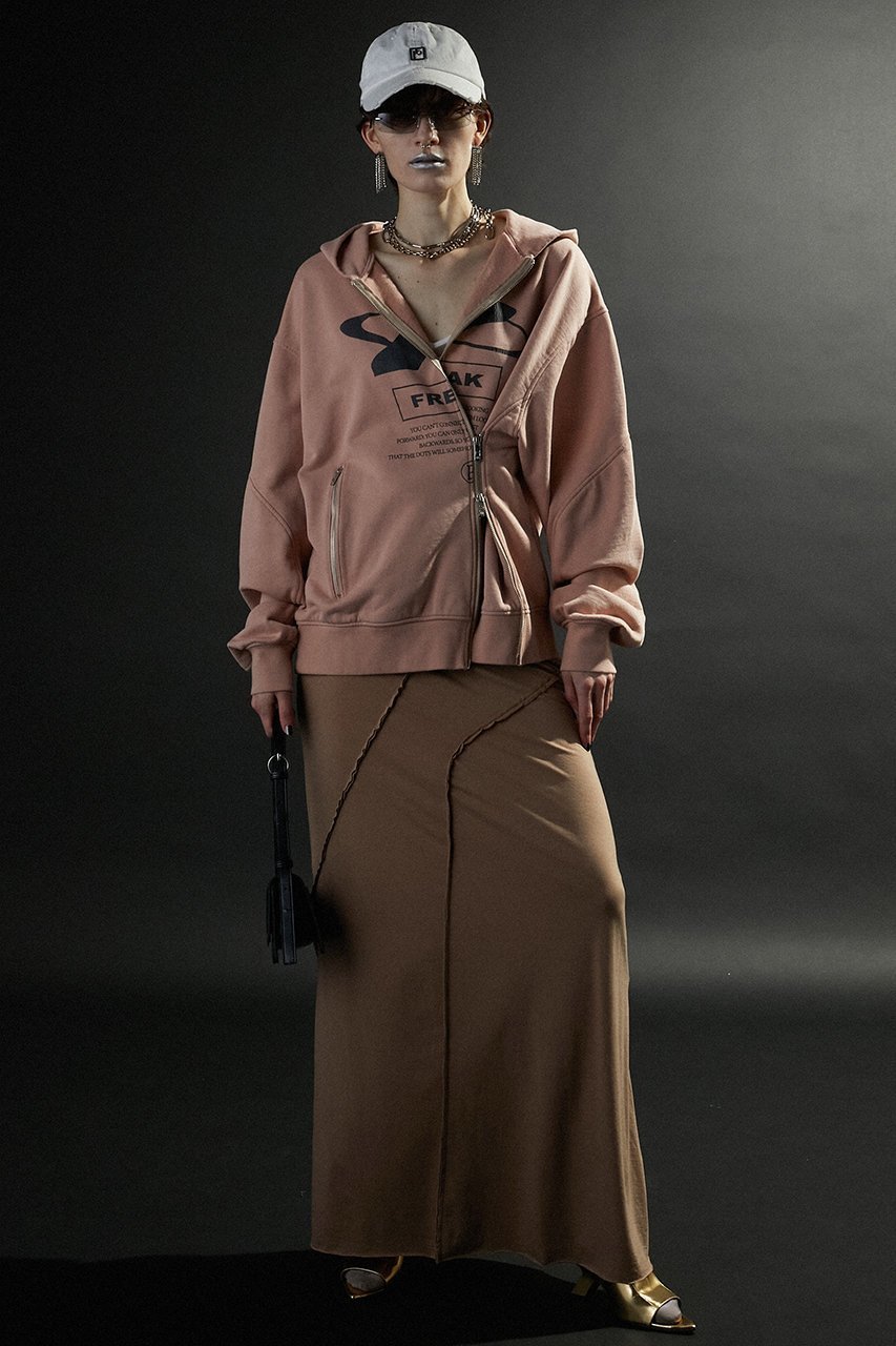 【プランク プロジェクト/PRANK PROJECT】のアウトシームカットマキシスカート / Out Seam Cut Maxi Skirt 人気、トレンドファッション・服の通販 founy(ファニー) 　ファッション　Fashion　レディースファッション　Fashion for Women　スカート　Skirts　ロングスカート　Long Skirts / Maxi & Midi Skirts　おすすめ　Recommended / Our Picks　とろみ　Fluid, Flowy Fabric　なめらか　Smooth, Silky Texture　カットソー　Cut and Sewn Top　セットアップ　Set-Up, Coordinated Outfit　マキシ　Maxi, Full Length　メタル　Metal, Metal Parts　モチーフ　Motif, Design Theme　ロング　Long, Long-Length　other-7|ID: prp329100004605940 ipo3291000000032827077