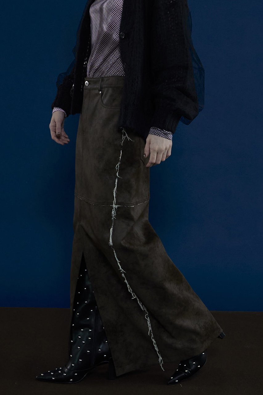 【メゾンスペシャル/MAISON SPECIAL】のVegan Leather Tight Skirt/ヴィーガンレザータイトスカート 人気、トレンドファッション・服の通販 founy(ファニー) 　ファッション　Fashion　レディースファッション　Fashion for Women　スカート　Skirts　ロングスカート　Long Skirts / Maxi & Midi Skirts　おすすめ　Recommended / Our Picks　ガーリー　Girly, Feminine Style　ジャケット　Jacket, Outerwear　タイトスカート　Pencil Skirt, Tight Skirt　トレンド　Trend, Trending Now　フリル　Frill, Ruffle　マキシ　Maxi, Full Length　レース　Lace, Lace Fabric　ロング　Long, Long-Length　ヴィンテージ　Vintage Style　other-8|ID: prp329100004605941 ipo3291000000032827099