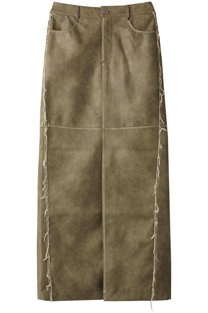 【メゾンスペシャル/MAISON SPECIAL】のfaux Leather Tight Skirt/フェイクレザータイトスカート インテリア・キッズ・メンズ・レディースファッション・服の通販 founy(ファニー) 　ファッション　Fashion　レディースファッション　Fashion for Women　スカート　Skirts　ロングスカート　Long Skirts / Maxi & Midi Skirts　おすすめ　Recommended / Our Picks　ガーリー　Girly, Feminine Style　ジャケット　Jacket, Outerwear　タイトスカート　Pencil Skirt, Tight Skirt　トレンド　Trend, Trending Now　フェイクレザー　Faux Leather, PU Leather　フリル　Frill, Ruffle　マキシ　Maxi, Full Length　レース　Lace, Lace Fabric　ロング　Long, Long-Length　ヴィンテージ　Vintage Style　KHK(カーキ)|ID: prp329100004605941 ipo3291000000035334262