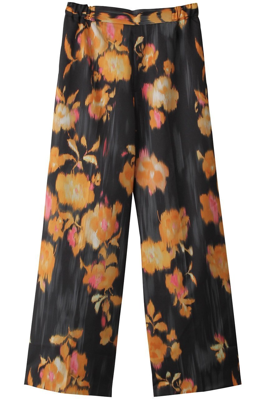 【マルティニーク/martinique】のプリントパンツ インテリア・キッズ・メンズ・レディースファッション・服の通販 founy(ファニー) 　ファッション　Fashion　レディースファッション　Fashion for Women　パンツ　Pants & Trousers　センター　Center, Center Line　フラワー　Flower, Floral　プリント　Print, Printed Pattern　ワイド　Wide, Wide Fit　エレガント 上品　Elegant　ブラック|ID: prp329100004605947 ipo3291000000032827805