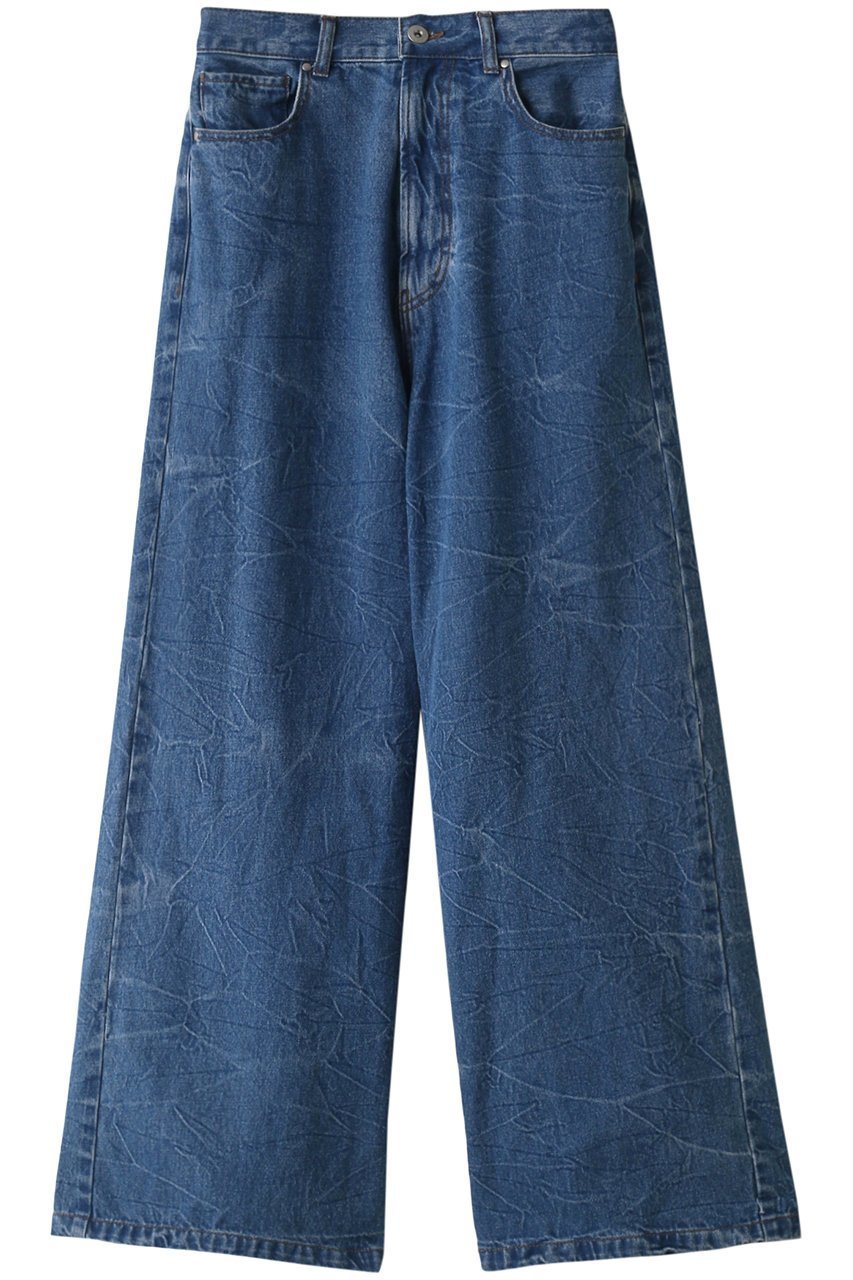 【メゾンスペシャル/MAISON SPECIAL】のWasher Wide Denim Pants/ワッシャーワイドデニムパンツ インテリア・キッズ・メンズ・レディースファッション・服の通販 founy(ファニー) 　ファッション　Fashion　レディースファッション　Fashion for Women　パンツ　Pants & Trousers　デニムパンツ・ジーンズ・美脚デニム　Denim Jeans & Pants　シンプル　Simple, Minimal　セットアップ　Set-Up, Coordinated Outfit　デニム　Denim, Jeans Material　ワッシャー　Washer, Crinkled Finish　BLU(ブルー)|ID: prp329100004605953 ipo3291000000036088067