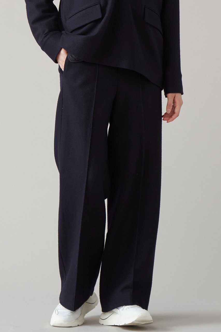 【マルティニーク/martinique】のウールジャージーパンツ インテリア・キッズ・メンズ・レディースファッション・服の通販 founy(ファニー) 　ファッション　Fashion　レディースファッション　Fashion for Women　パンツ　Pants & Trousers　ワイド　Wide, Wide Fit　冬　Winter / This Winter　ネイビー|ID: prp329100004605959 ipo3291000000032828090