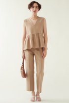 【マルティニーク/martinique】のダブルクロスストレートワイドパンツ ベージュ|ID: prp329100004605966 ipo3291000000032828195