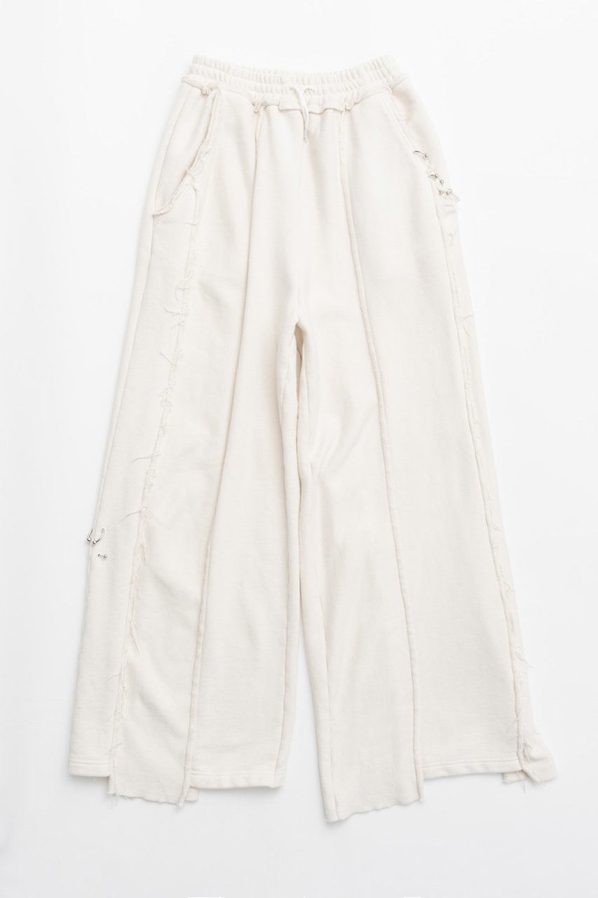 【プランク プロジェクト/PRANK PROJECT】のピアッシングスウェットパンツ/Piercing Sweat Pants インテリア・キッズ・メンズ・レディースファッション・服の通販 founy(ファニー) ファッション Fashion レディースファッション Fashion for Women パンツ Pants & Trousers セットアップ Set-Up, Coordinated Outfit ワイド Wide, Wide Fit WHT(ホワイト)|ID: prp329100004605978 ipo3291000000034423508