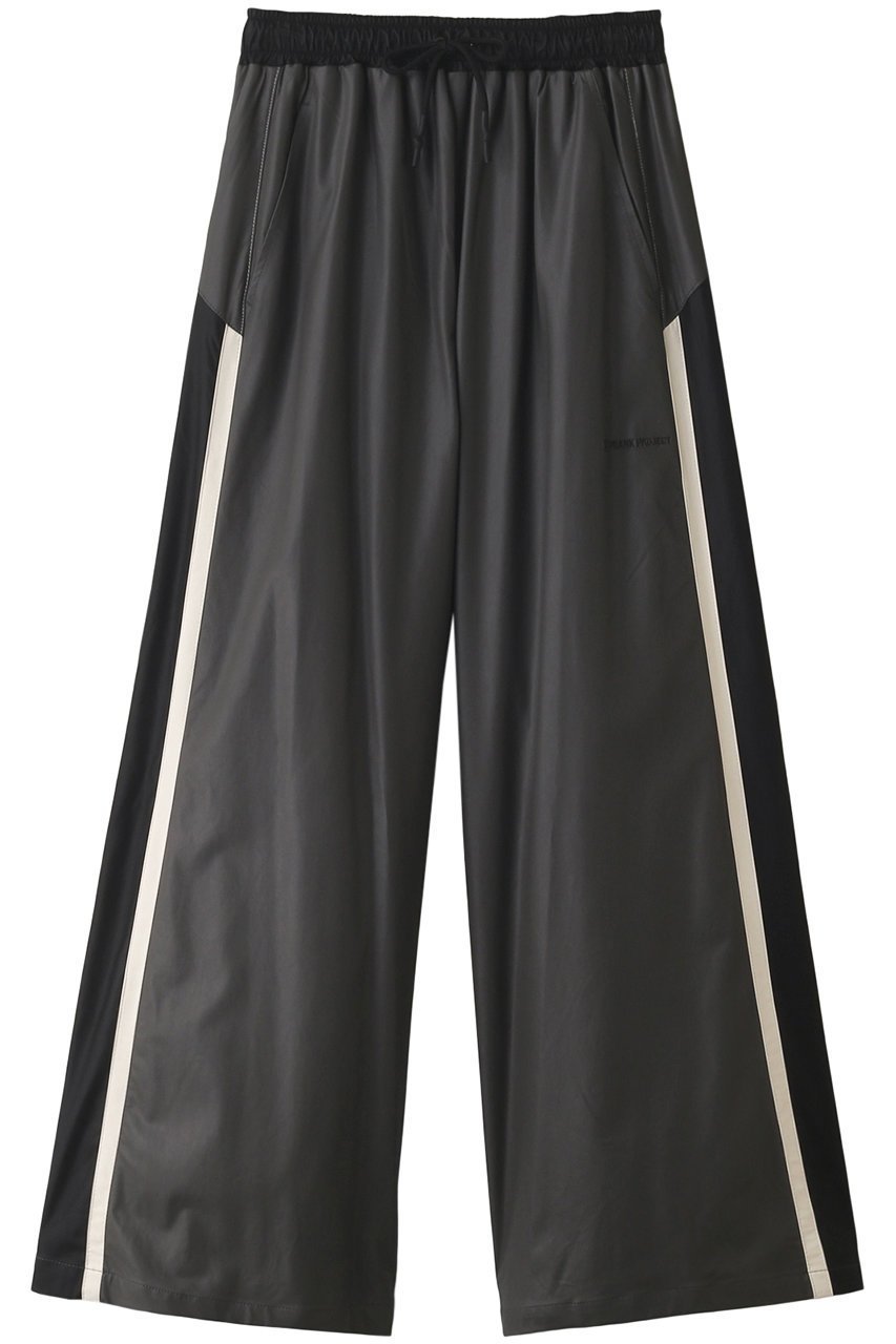 【プランク プロジェクト/PRANK PROJECT】のフェイクレザーサイドライントラックパンツ / Synthetic Leather Side Line Track Pants インテリア・キッズ・メンズ・レディースファッション・服の通販 founy(ファニー) 　ファッション　Fashion　レディースファッション　Fashion for Women　パンツ　Pants & Trousers　フェイクレザー　Faux Leather, PU Leather　ワイド　Wide, Wide Fit　秋　Autumn　GRY(グレー)|ID: prp329100004605980 ipo3291000000032828443