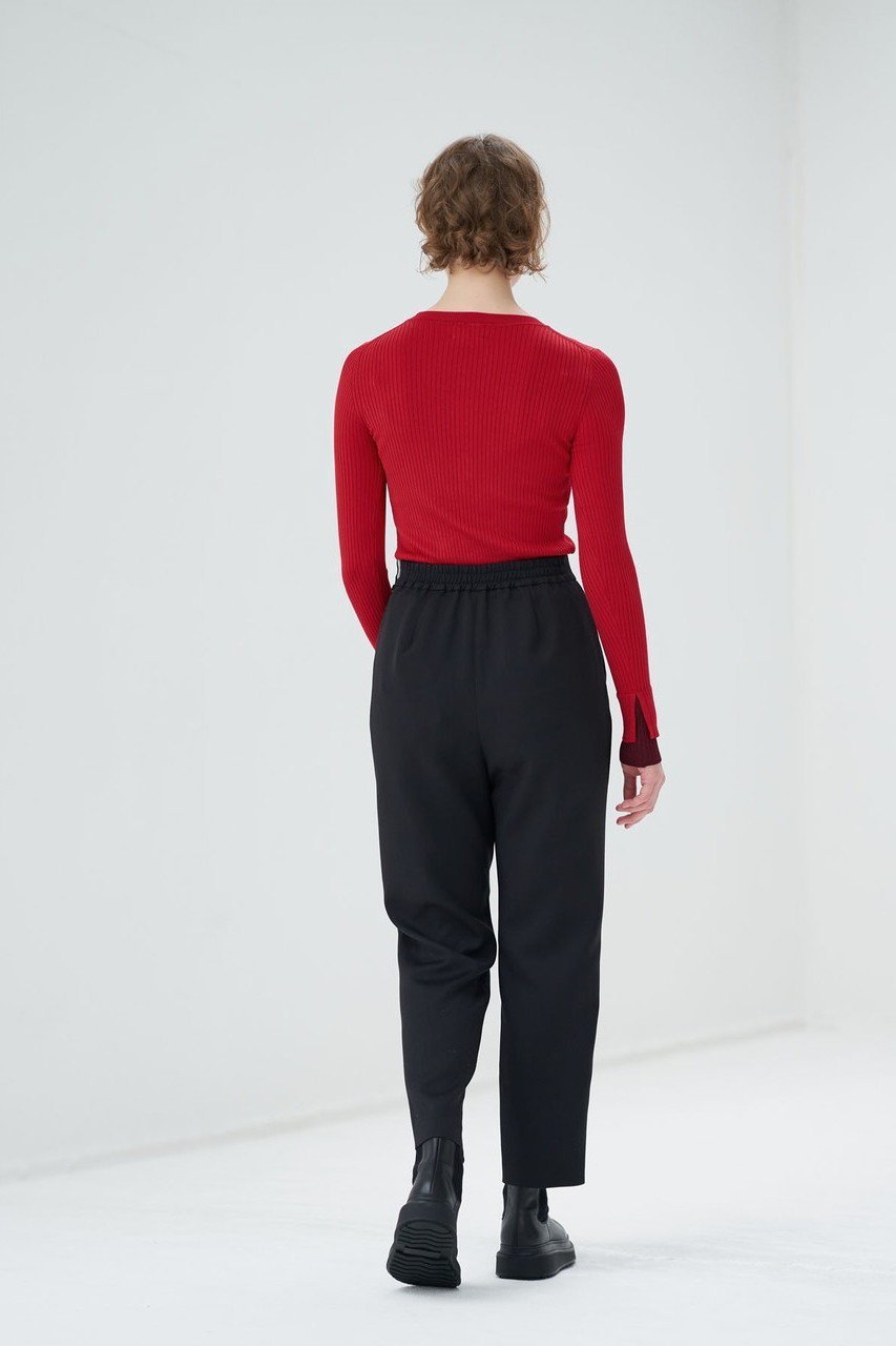 【ランバン オン ブルー/LANVIN en Bleu】のウールカルゼテーパードパンツ 人気、トレンドファッション・服の通販 founy(ファニー) 　ファッション　Fashion　レディースファッション　Fashion for Women　パンツ　Pants & Trousers　スーツ　Suit, Formalwear　センター　Center, Center Line　パターン　Pattern, Design Print　ファブリック　Fabric, Textile　エレガント 上品　Elegant　定番　Standard, Basic Item　other-8|ID: prp329100004605981 ipo3291000000032828574