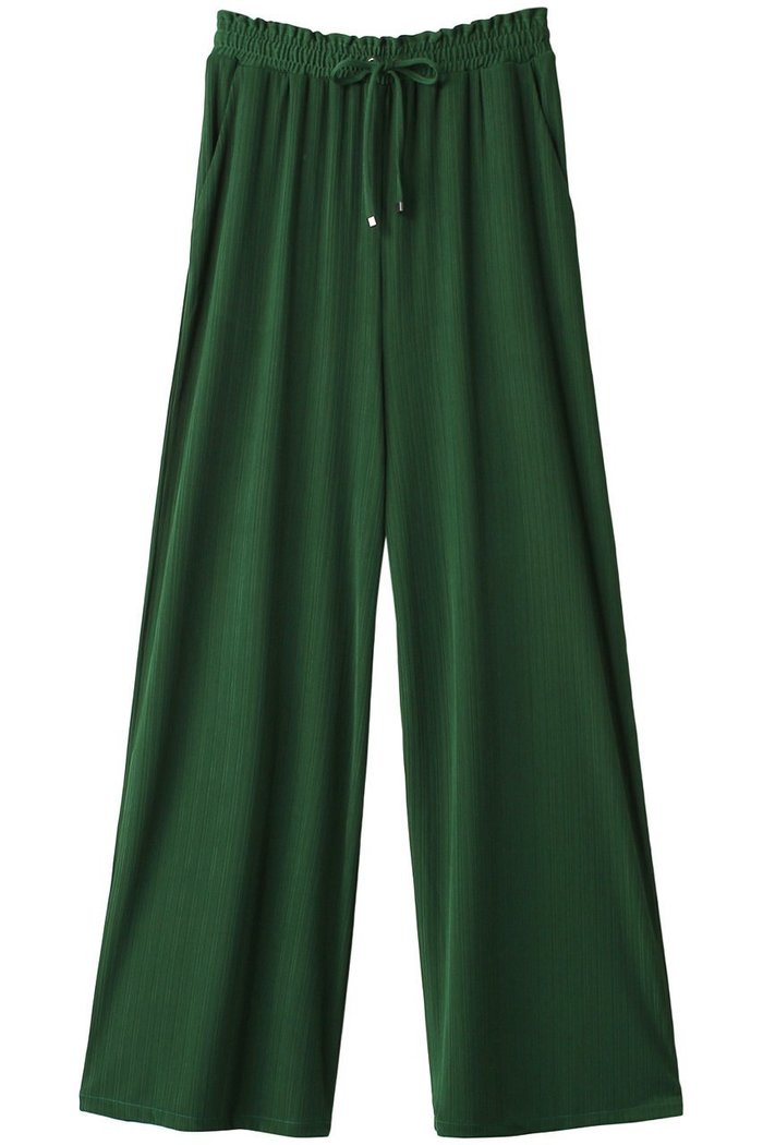 【ランバン オン ブルー/LANVIN en Bleu】のランダムリブゴムワイドパンツ インテリア・キッズ・メンズ・レディースファッション・服の通販 founy(ファニー) https://founy.com/ ファッション Fashion レディースファッション Fashion for Women パンツ Pants & Trousers ベーシック Basic, Essential ランダム Random, Irregular ロング Long, Long-Length ワイド Wide, Wide Fit |ID: prp329100004605982 ipo3291000000032828575