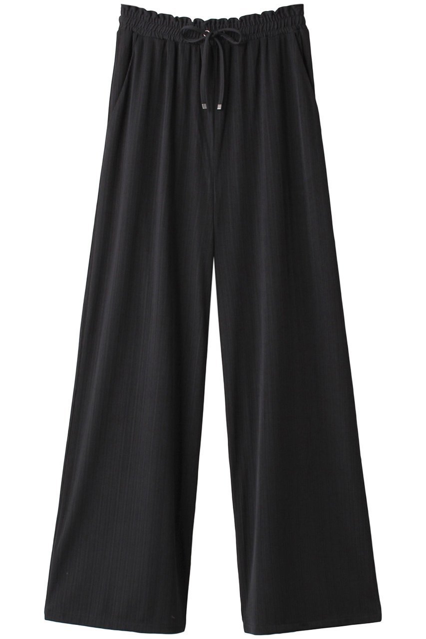 【ランバン オン ブルー/LANVIN en Bleu】のランダムリブゴムワイドパンツ インテリア・キッズ・メンズ・レディースファッション・服の通販 founy(ファニー) 　ファッション　Fashion　レディースファッション　Fashion for Women　パンツ　Pants & Trousers　ベーシック　Basic, Essential　ランダム　Random, Irregular　ロング　Long, Long-Length　ワイド　Wide, Wide Fit　グレー|ID: prp329100004605982 ipo3291000000032828578