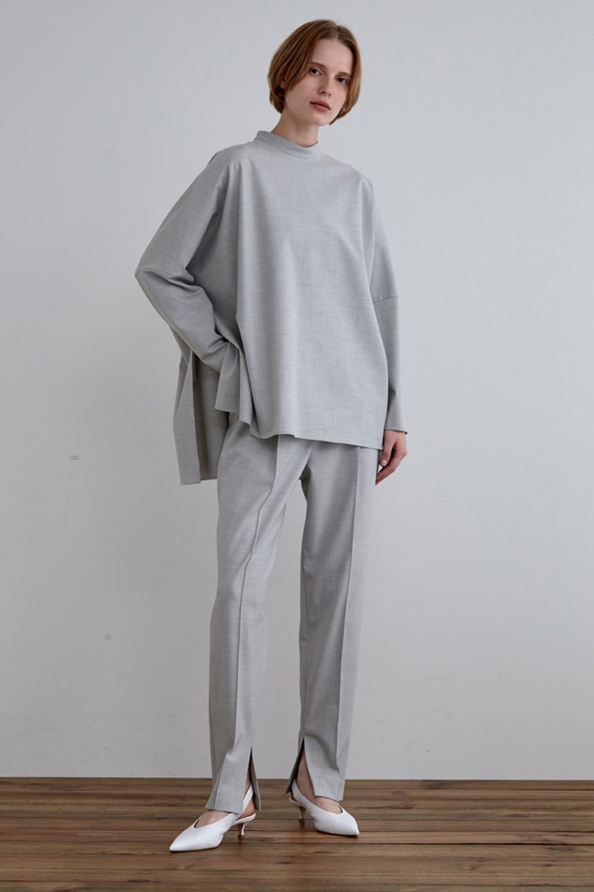 【ル フィル/LE PHIL】のポリエステルウールストレッチパンツ 人気、トレンドファッション・服の通販 founy(ファニー) 　ファッション　Fashion　レディースファッション　Fashion for Women　パンツ　Pants & Trousers　おすすめ　Recommended / Our Picks　サテン　Satin, Glossy Fabric　シューズ　Shoes, Footwear　ストレッチ　Stretch, Stretchy Fabric　スリット　Slit, Slit Detail　スリム　Slim, Slim Fit　セットアップ　Set-Up, Coordinated Outfit　センター　Center, Center Line　ツイル　Twist, Twisted Detail　テーパード　Tapered, Tapered Pants　ドレープ　Drape, Draping Fabric　フィット　Fit, Slim Fit　フェミニン　Feminine, Girly　フラット　Flat, Flat Shoes　other-7|ID: prp329100004605984 ipo3291000000032828659
