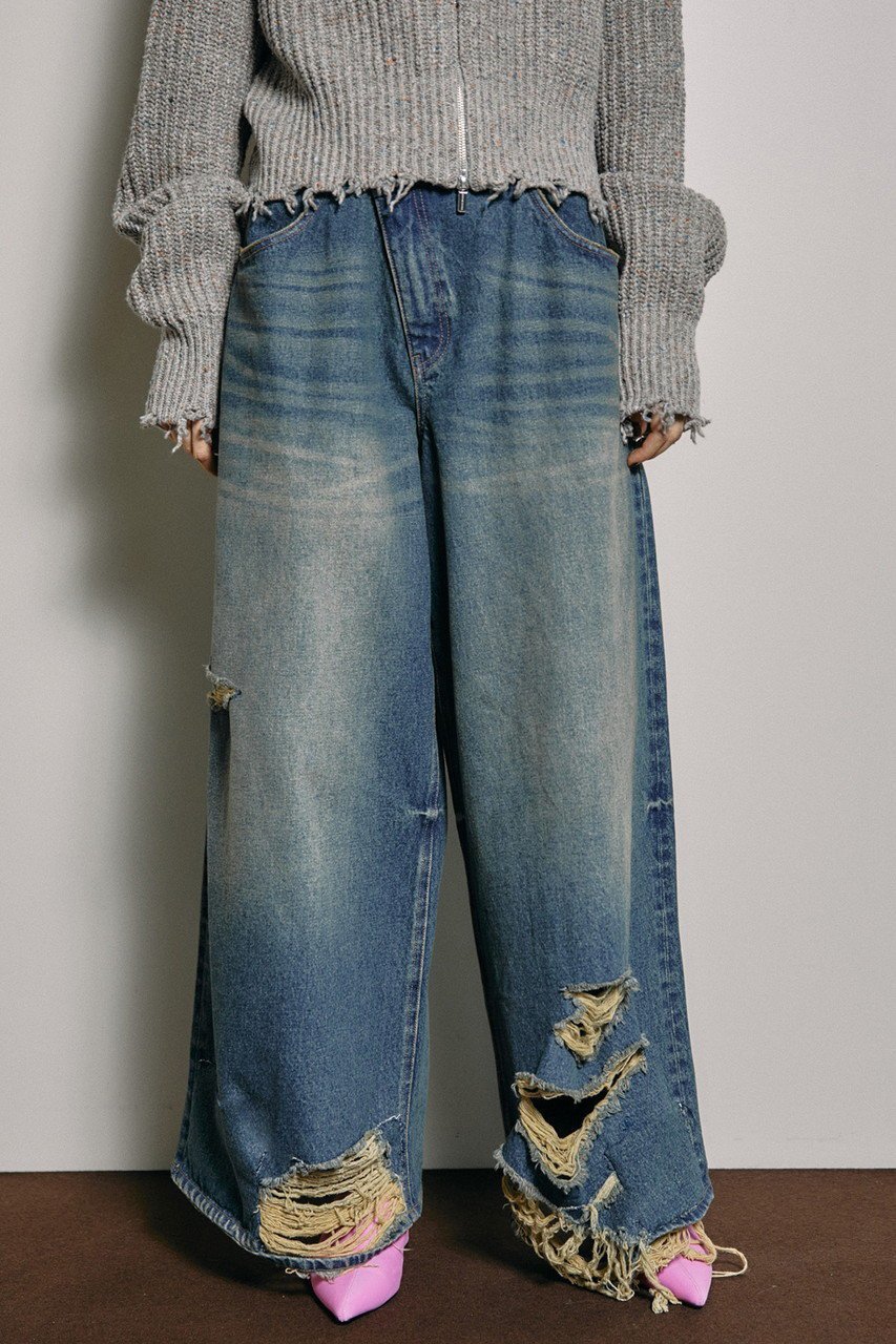 【メゾンスペシャル/MAISON SPECIAL】のRipped Wide Denim/ダメージワイドデニム 人気、トレンドファッション・服の通販 founy(ファニー) 　ファッション　Fashion　レディースファッション　Fashion for Women　パンツ　Pants & Trousers　デニムパンツ・ジーンズ・美脚デニム　Denim Jeans & Pants　ヴィンテージ　Vintage Style　ダメージ　Distressed, Destroyed　デニム　Denim, Jeans Material　ルーズ　Loose, Oversized　ワイド　Wide, Wide Fit　other-8|ID: prp329100004605986 ipo3291000000032828817