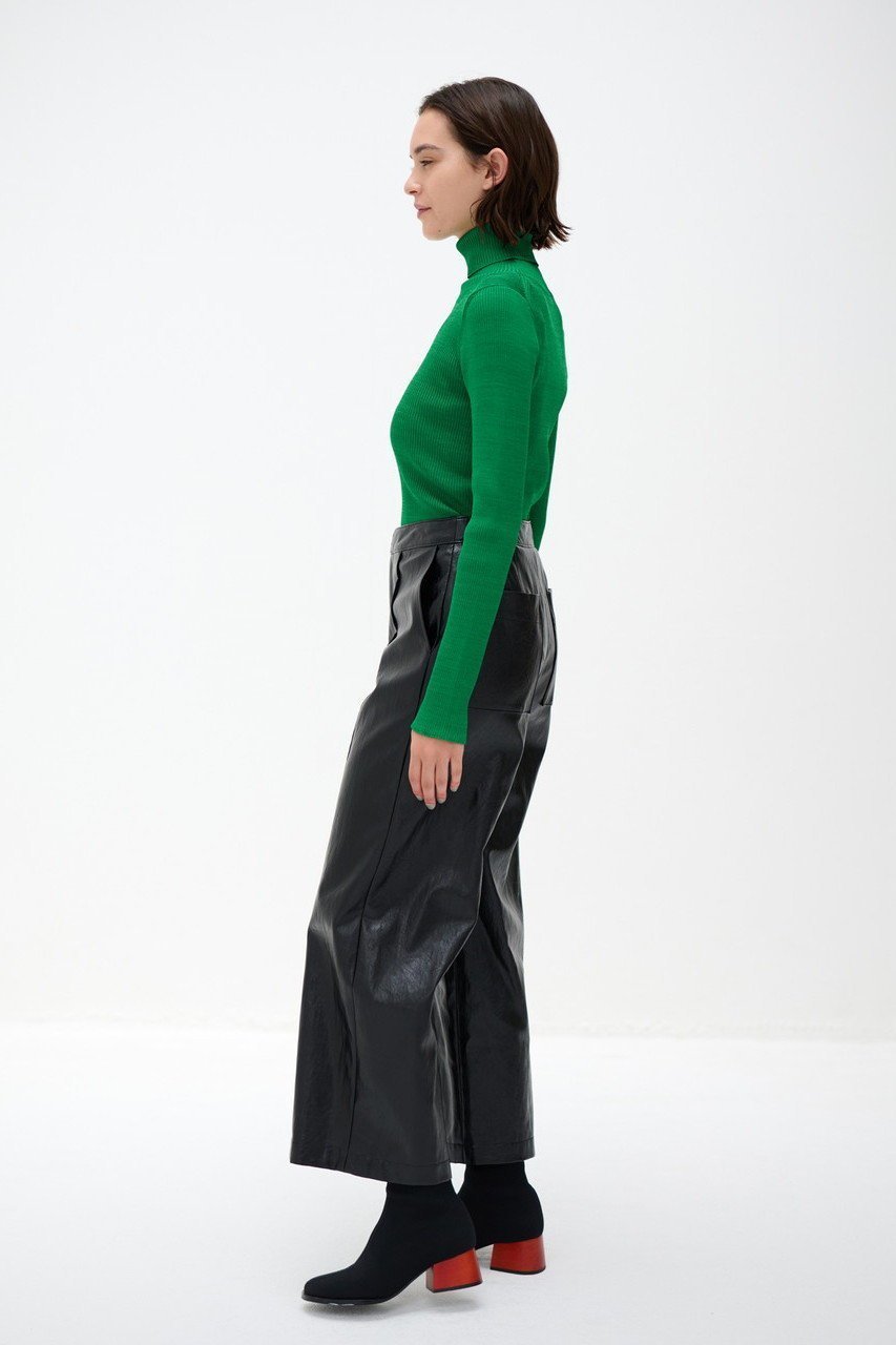 【ランバン オン ブルー/LANVIN en Bleu】のワッシャーフェイクレザーパンツ 人気、トレンドファッション・服の通販 founy(ファニー) 　ファッション　Fashion　レディースファッション　Fashion for Women　パンツ　Pants & Trousers　リアル　Real, Realistic　ワイド　Wide, Wide Fit　ワッシャー　Washer, Crinkled Finish　エレガント 上品　Elegant　冬　Winter / This Winter　other-6|ID: prp329100004605989 ipo3291000000032828937
