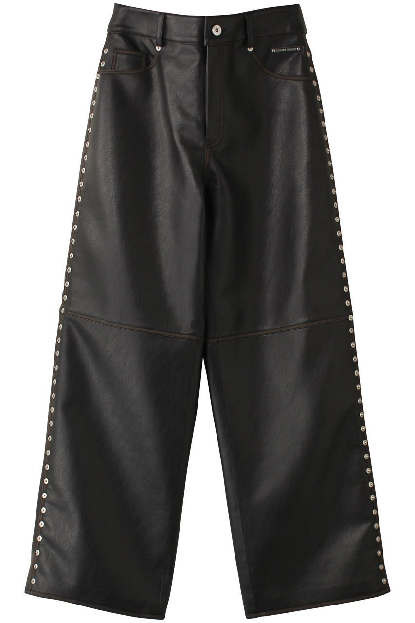 【プランク プロジェクト/PRANK PROJECT】のヴィーガンレザーパンツ/Vegan Leather Pants インテリア・キッズ・メンズ・レディースファッション・服の通販 founy(ファニー) 　ファッション　Fashion　レディースファッション　Fashion for Women　パンツ　Pants & Trousers　アンティーク　Antique-Inspired　ワイド　Wide, Wide Fit　ヴィンテージ　Vintage Style　BLK(ブラック)|ID: prp329100004605990 ipo3291000000032828963