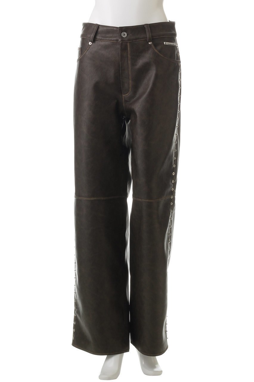 【プランク プロジェクト/PRANK PROJECT】のヴィーガンレザーパンツ/Vegan Leather Pants 人気、トレンドファッション・服の通販 founy(ファニー) 　ファッション　Fashion　レディースファッション　Fashion for Women　パンツ　Pants & Trousers　アンティーク　Antique-Inspired　ワイド　Wide, Wide Fit　ヴィンテージ　Vintage Style　other-2|ID: prp329100004605990 ipo3291000000032828965