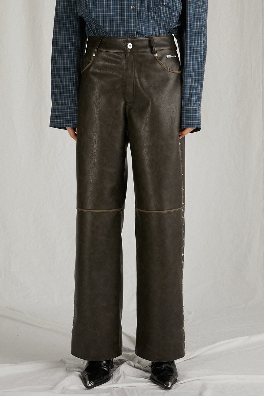 【プランク プロジェクト/PRANK PROJECT】のヴィーガンレザーパンツ/Vegan Leather Pants 人気、トレンドファッション・服の通販 founy(ファニー) 　ファッション　Fashion　レディースファッション　Fashion for Women　パンツ　Pants & Trousers　アンティーク　Antique-Inspired　ワイド　Wide, Wide Fit　ヴィンテージ　Vintage Style　other-7|ID: prp329100004605990 ipo3291000000032828970