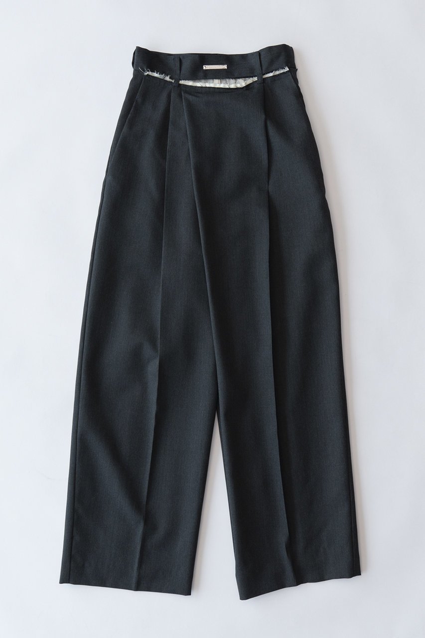 【プランク プロジェクト/PRANK PROJECT】のムーンスリットアシメタックパンツ / Moon Slit Asymmetry Tack Pants インテリア・キッズ・メンズ・レディースファッション・服の通販 founy(ファニー) 　ファッション　Fashion　レディースファッション　Fashion for Women　パンツ　Pants & Trousers　スリット　Slit, Slit Detail　セットアップ　Set-Up, Coordinated Outfit　フォルム　Silhouette, Form　フロント　Front, Front Design　C.GRY(チャコールグレー)|ID: prp329100004605993 ipo3291000000032829407