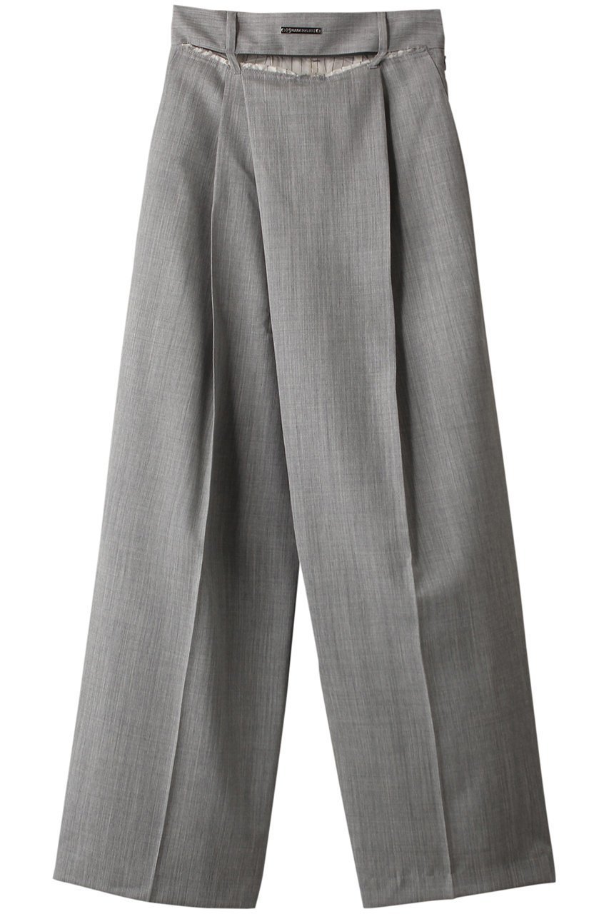 【プランク プロジェクト/PRANK PROJECT】のムーンスリットアシメタックパンツ / Moon Slit Asymmetry Tack Pants インテリア・キッズ・メンズ・レディースファッション・服の通販 founy(ファニー) 　ファッション　Fashion　レディースファッション　Fashion for Women　パンツ　Pants & Trousers　スリット　Slit, Slit Detail　セットアップ　Set-Up, Coordinated Outfit　フォルム　Silhouette, Form　フロント　Front, Front Design　L.GRY(ライトグレー)|ID: prp329100004605993 ipo3291000000032829408