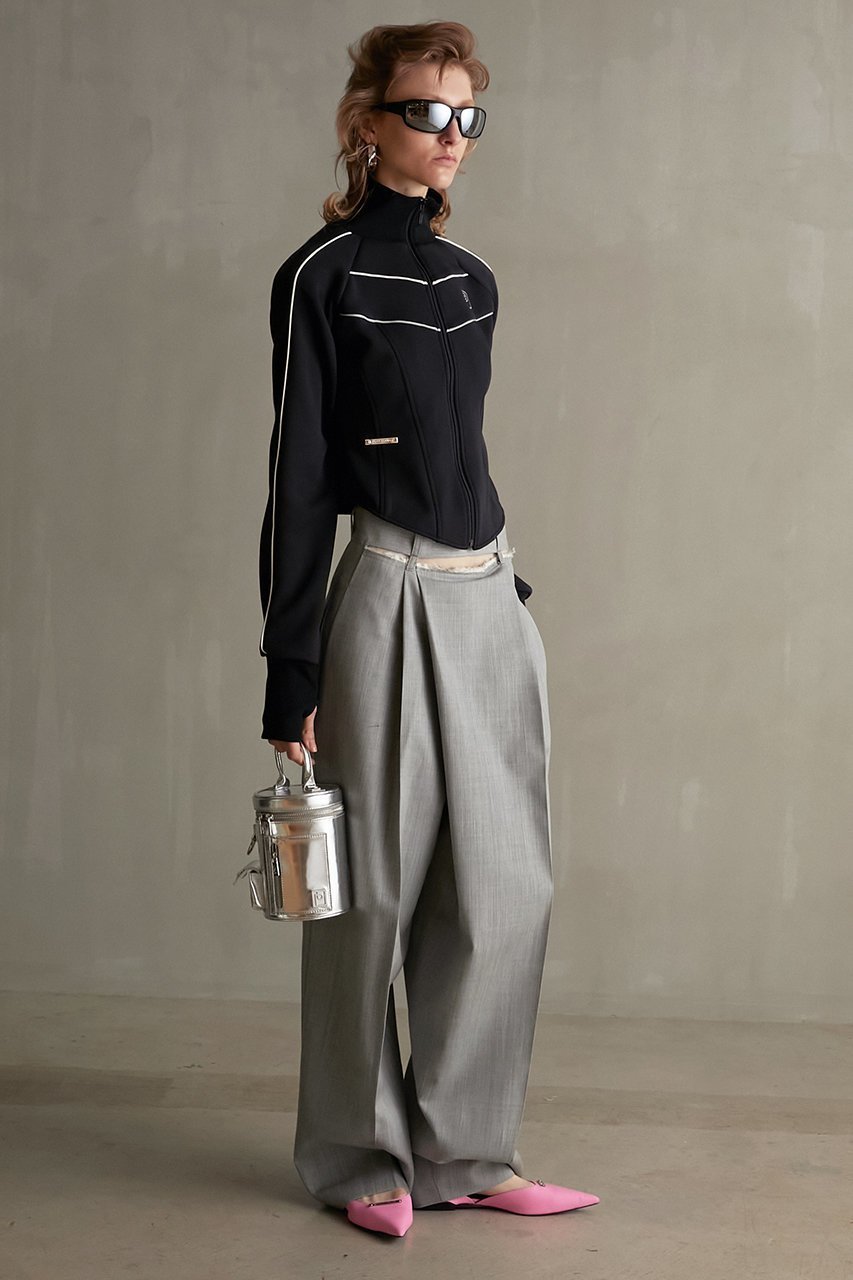 【プランク プロジェクト/PRANK PROJECT】のムーンスリットアシメタックパンツ / Moon Slit Asymmetry Tack Pants 人気、トレンドファッション・服の通販 founy(ファニー) 　ファッション　Fashion　レディースファッション　Fashion for Women　パンツ　Pants & Trousers　スリット　Slit, Slit Detail　セットアップ　Set-Up, Coordinated Outfit　フォルム　Silhouette, Form　フロント　Front, Front Design　other-6|ID: prp329100004605993 ipo3291000000032829413