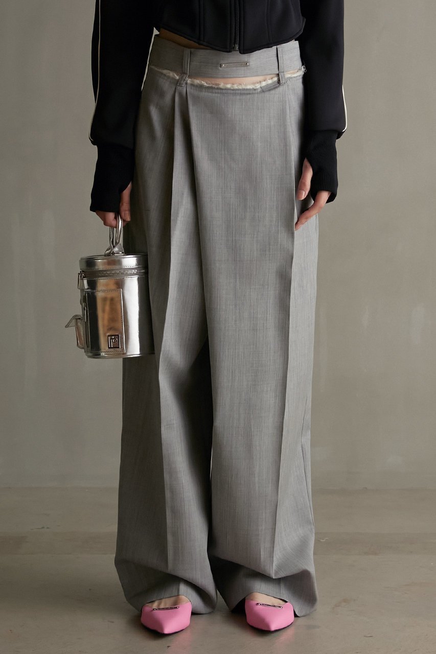 【プランク プロジェクト/PRANK PROJECT】のムーンスリットアシメタックパンツ / Moon Slit Asymmetry Tack Pants 人気、トレンドファッション・服の通販 founy(ファニー) 　ファッション　Fashion　レディースファッション　Fashion for Women　パンツ　Pants & Trousers　スリット　Slit, Slit Detail　セットアップ　Set-Up, Coordinated Outfit　フォルム　Silhouette, Form　フロント　Front, Front Design　other-7|ID: prp329100004605993 ipo3291000000032829414